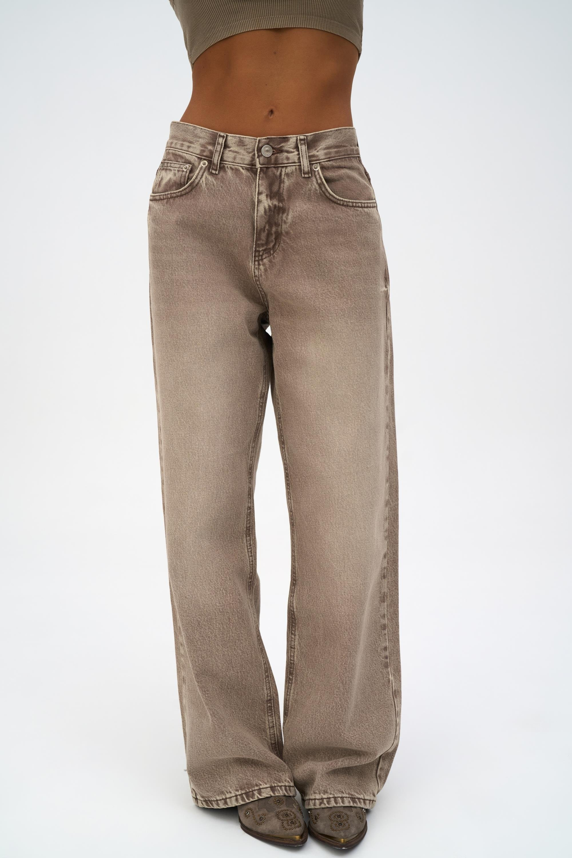 Volme Washed Brown Jean Pants