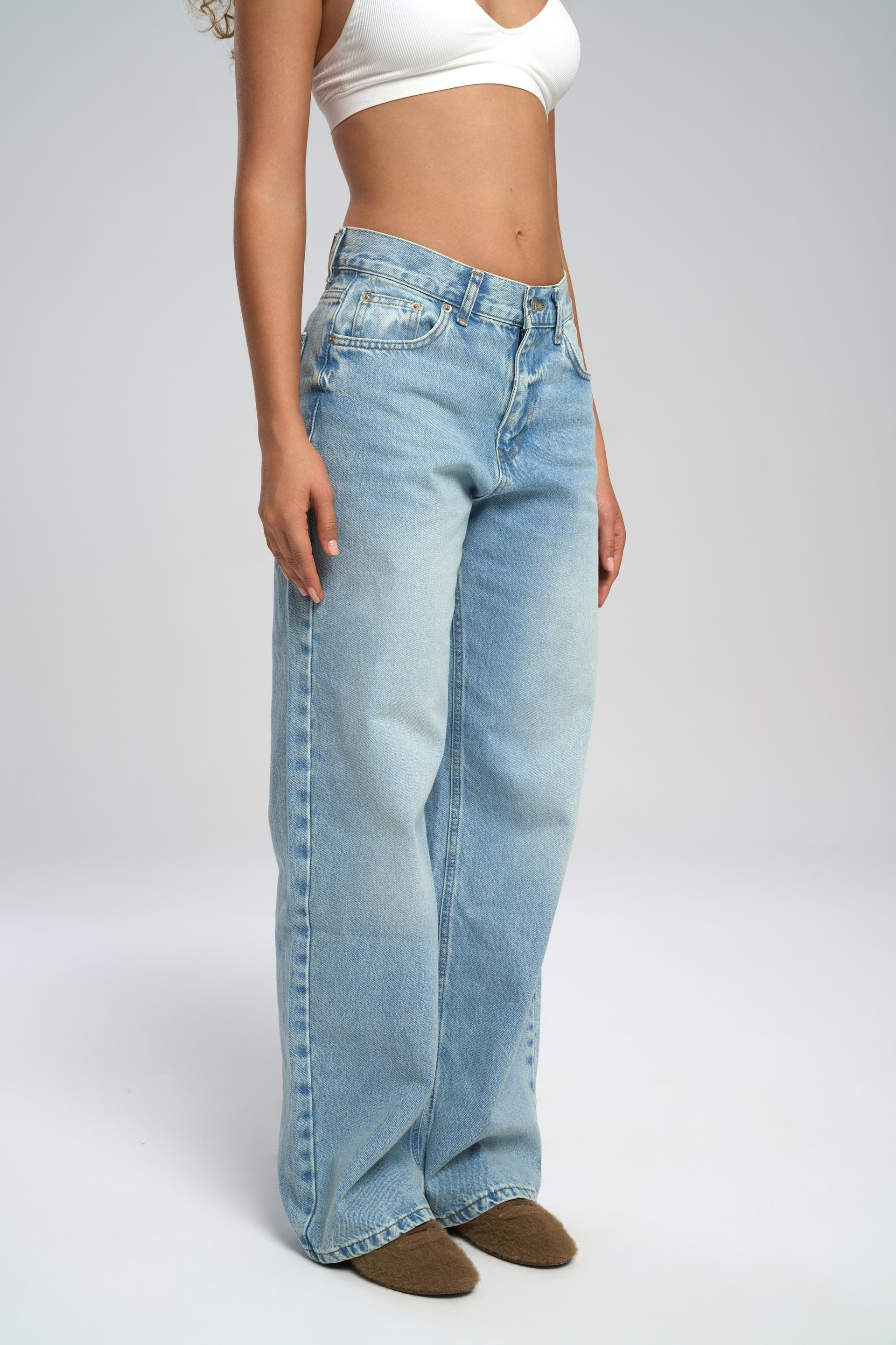 Volme Washed Blue Jean Pants