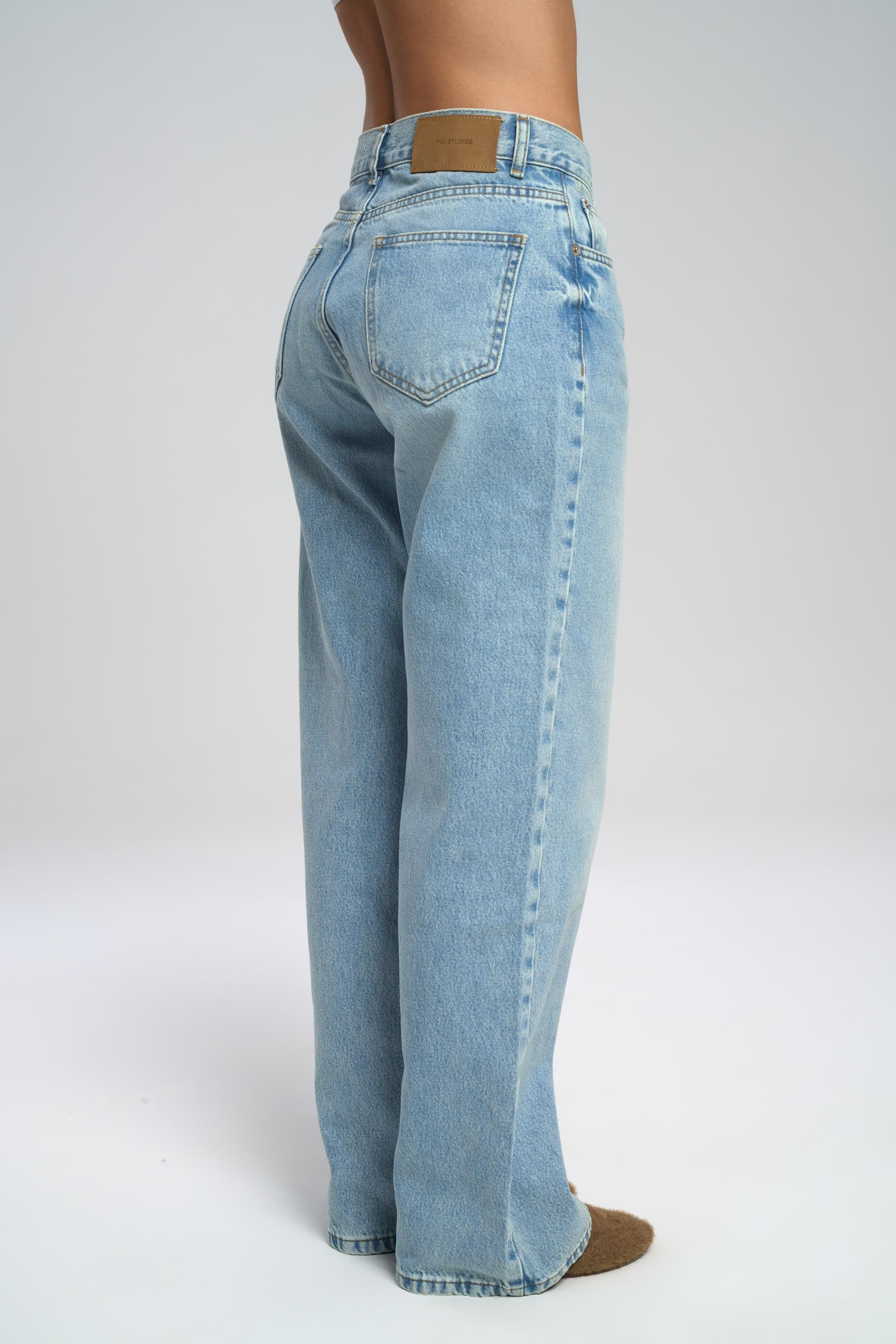 Volme Washed Blue Jean Pants