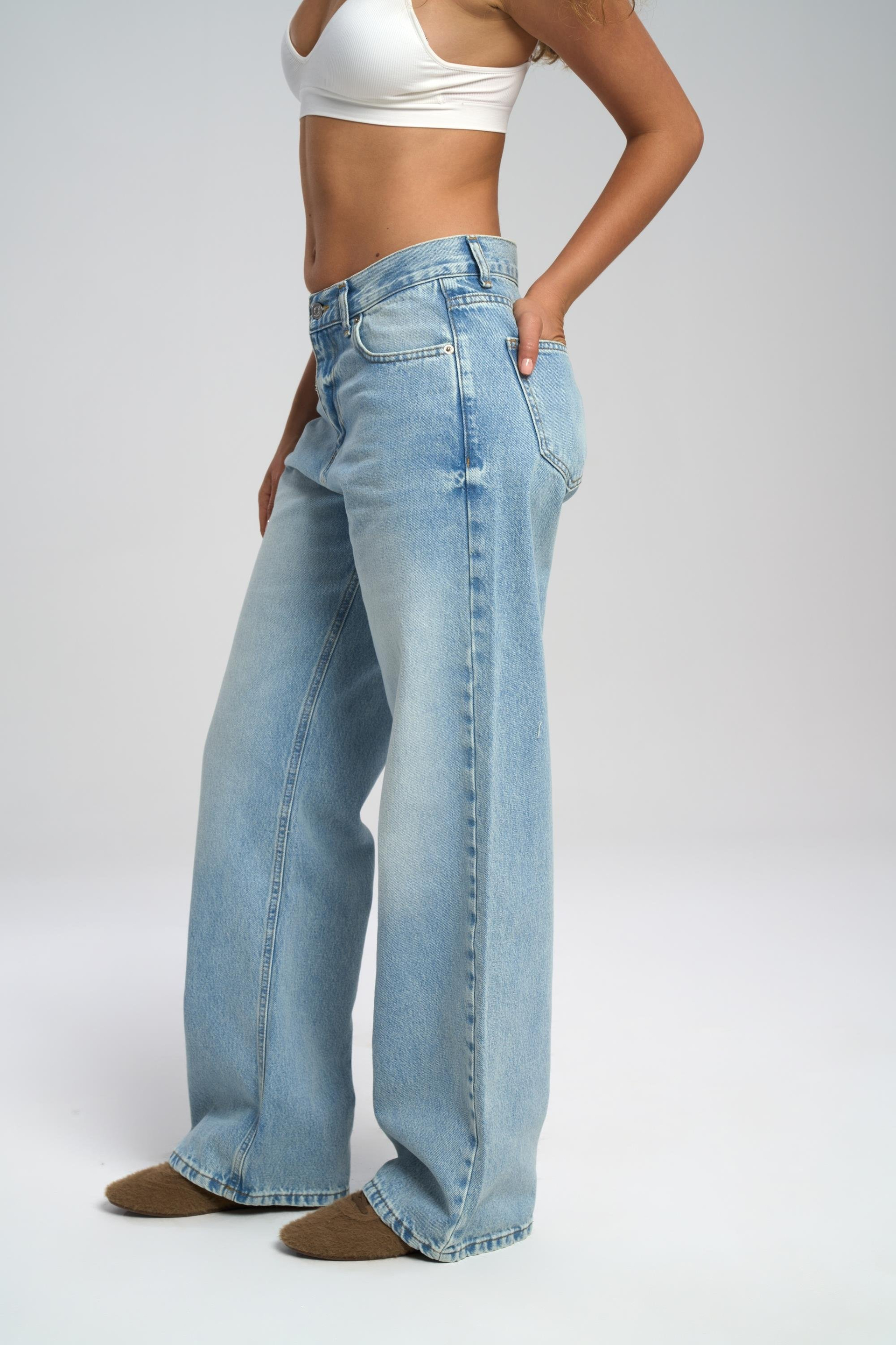 Volme Washed Blue Jean Pants
