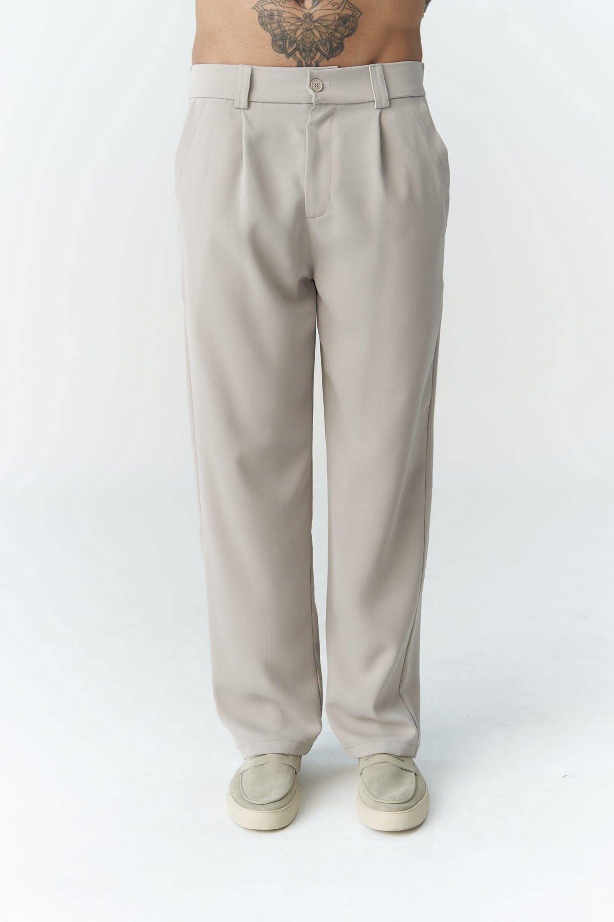 Wells Men's Beige Trousers