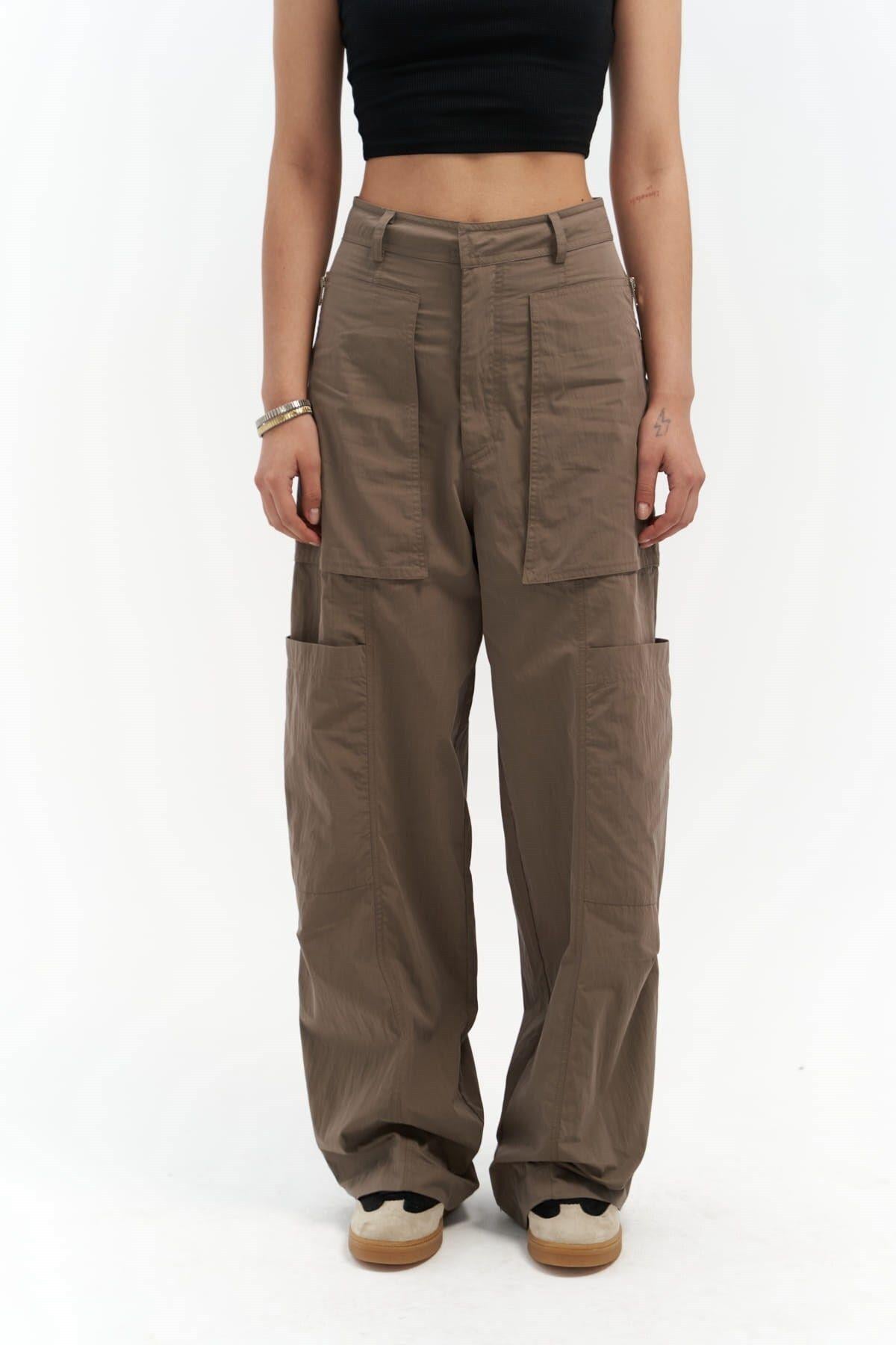 Wendy Khaki  Parachute Cargo Trousers 