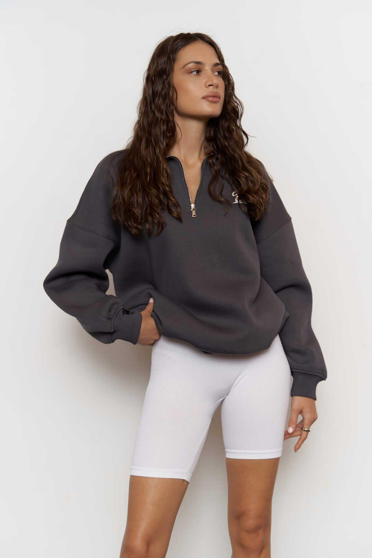 MCLLCTN Wild Buffalo Antrasit Unisex Oversize Sweatshirt