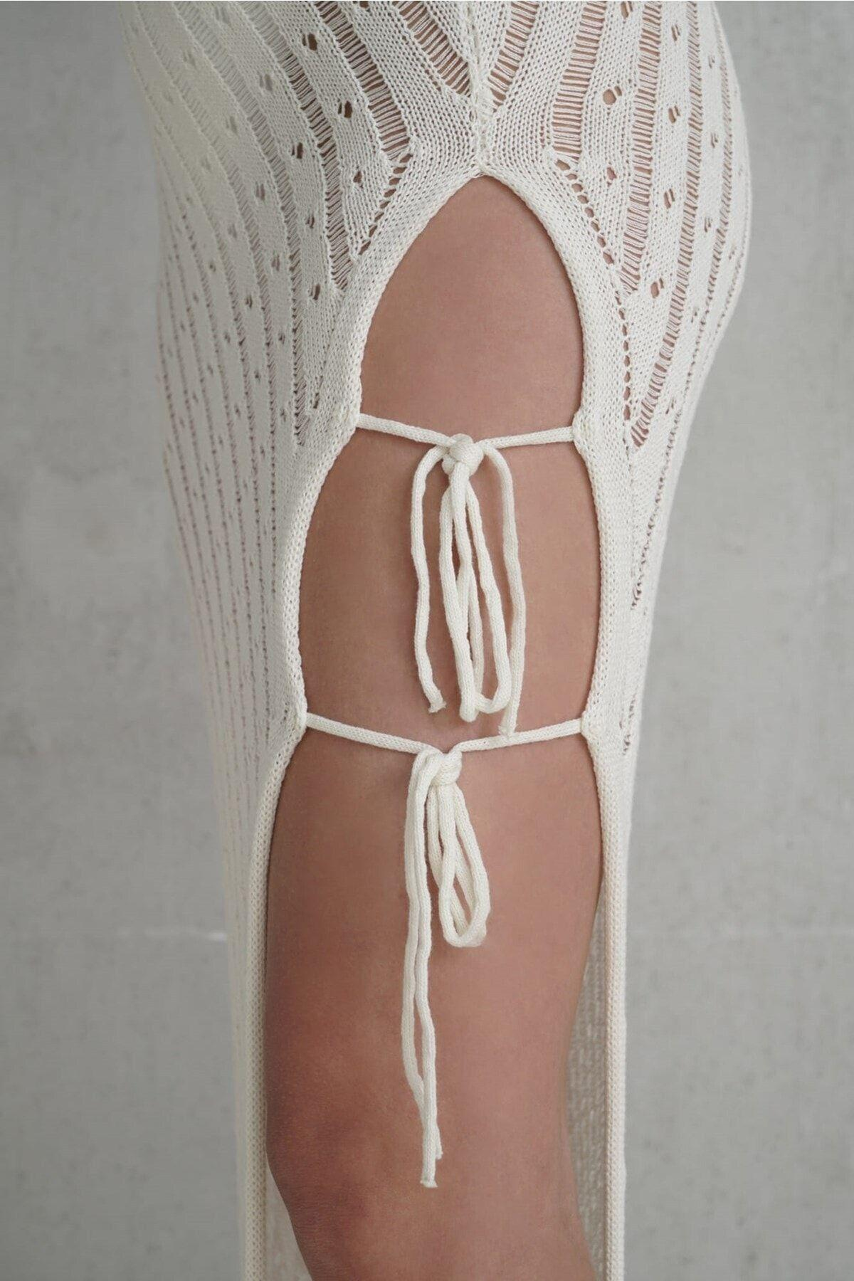 Yolanda Ecru Knit Skirt