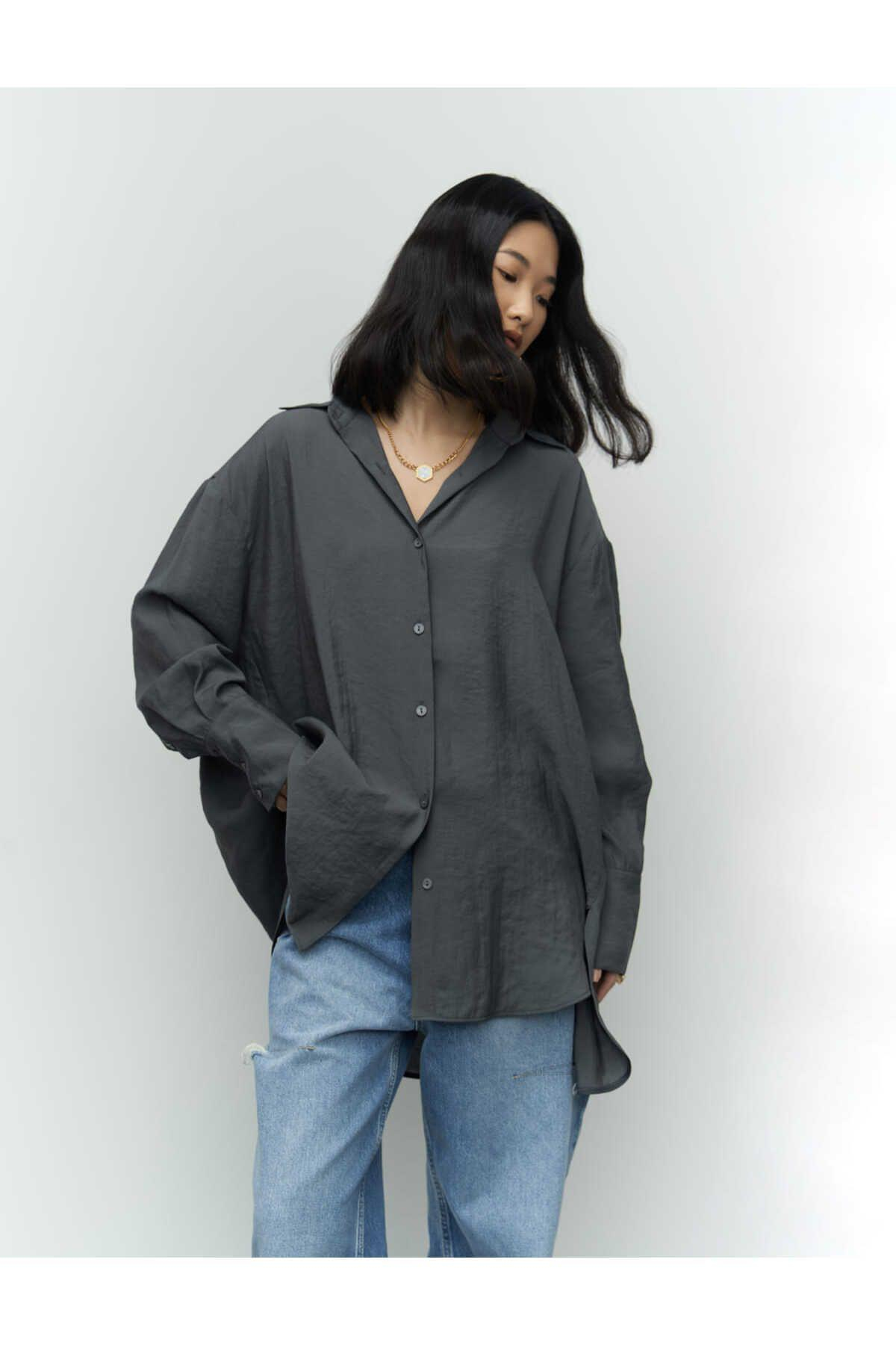 Mai Zaria Anthracite Oversize Shirt