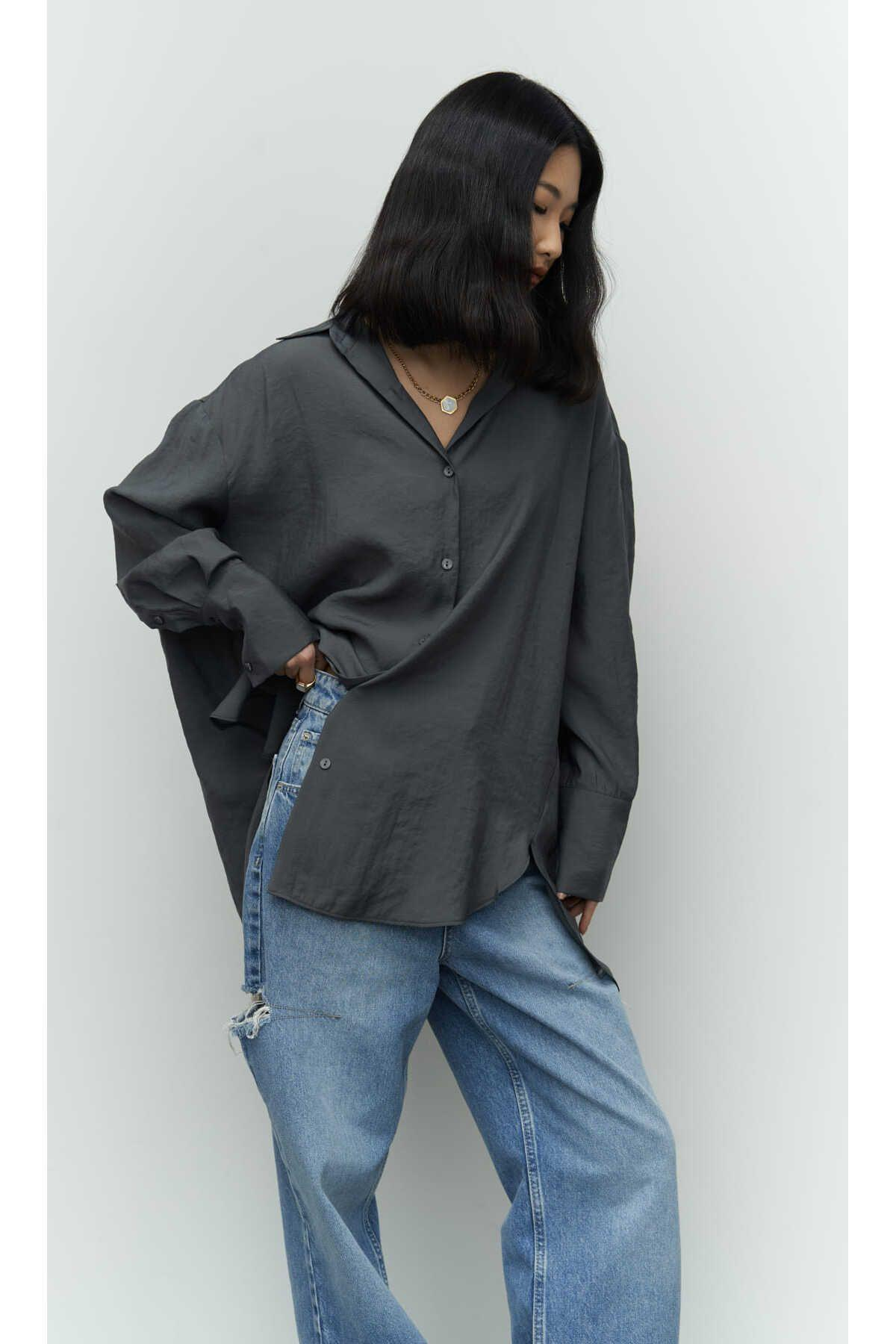 Mai Zaria Anthracite Oversize Shirt