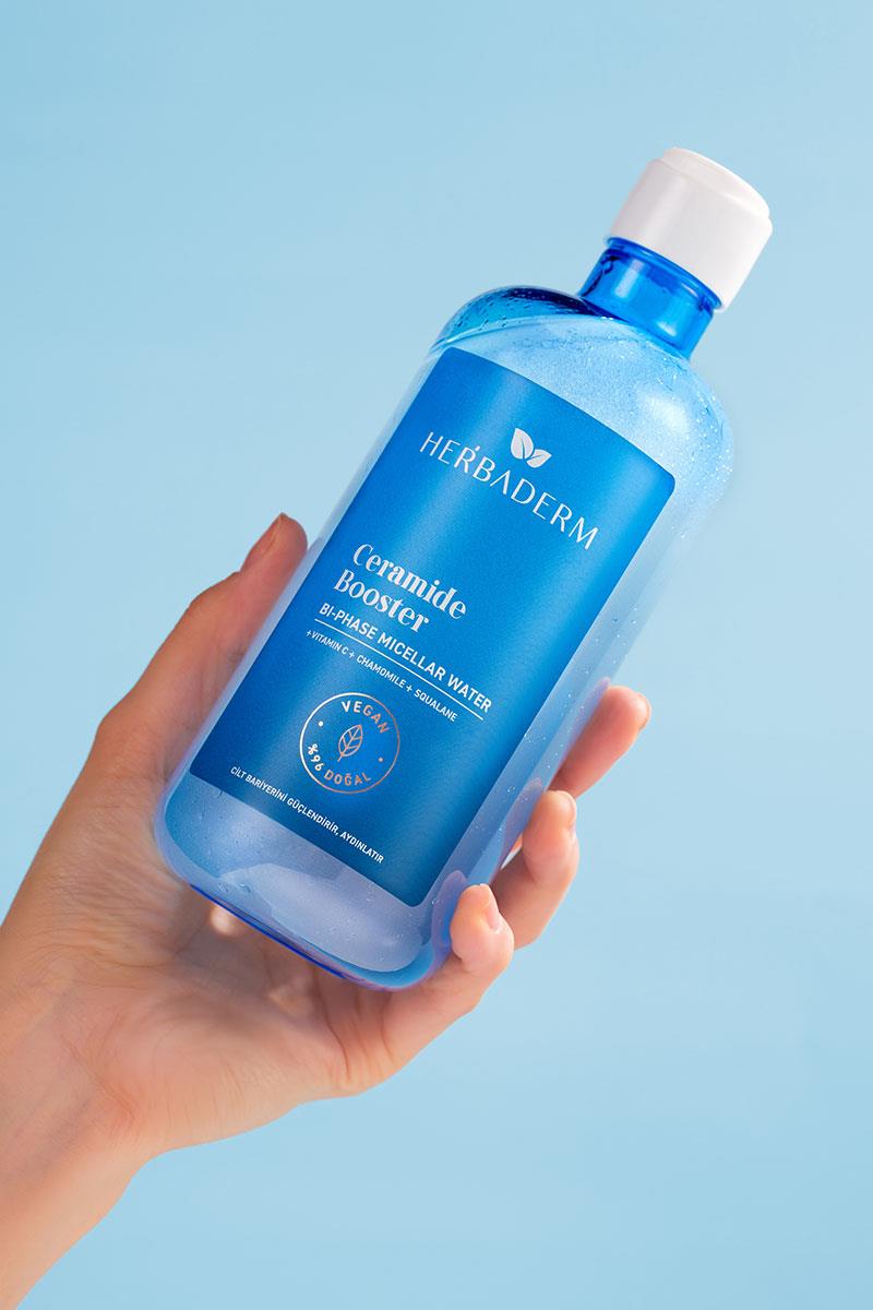 Ceramide Booster, Çift Fazlı Micellar Makyaj Temizleme Suyu 500 ml