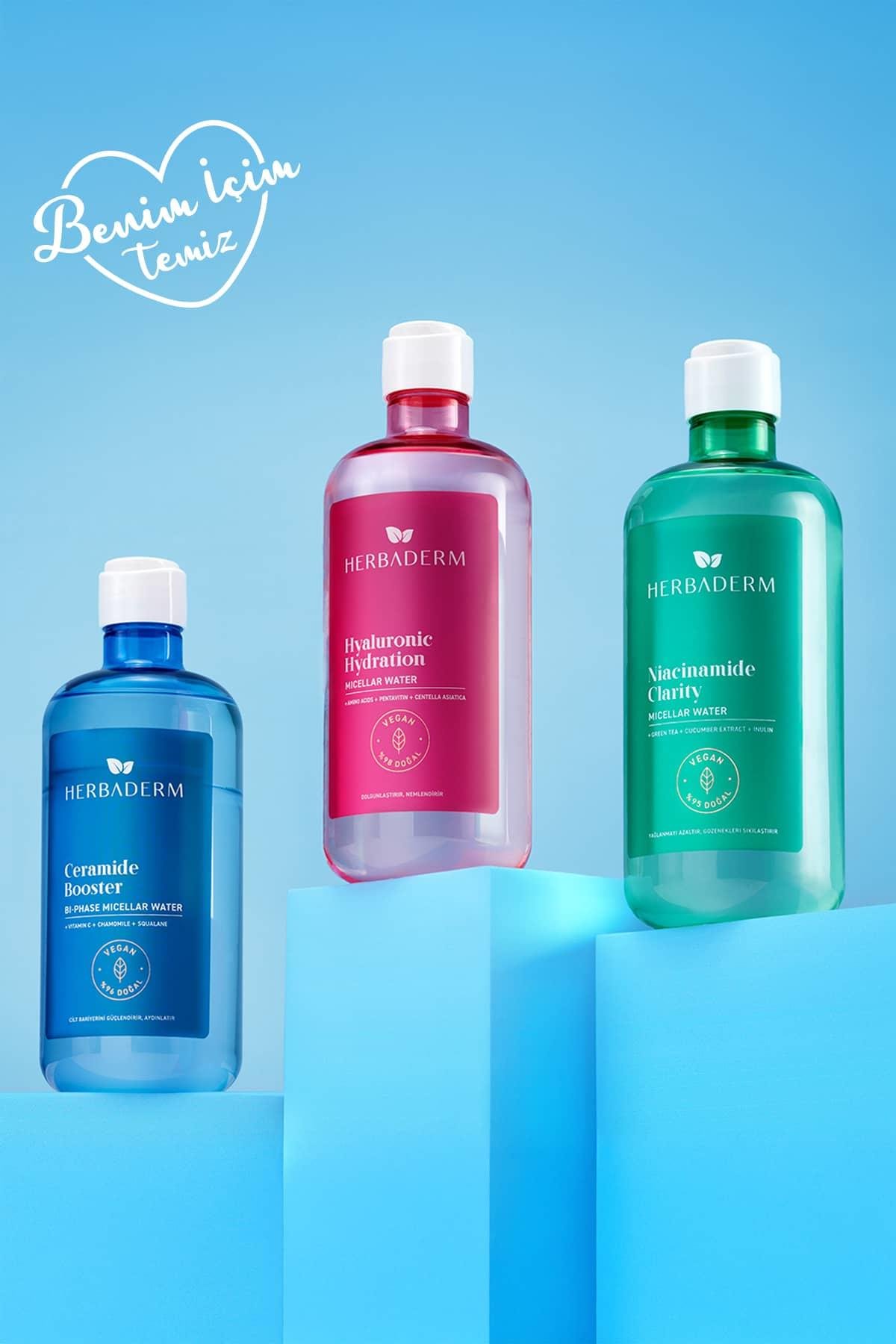 Ceramide Booster, Çift Fazlı Micellar Makyaj Temizleme Suyu 500 ml