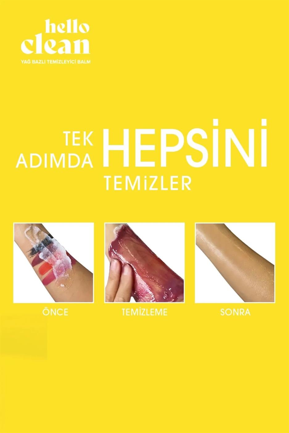 Herbaderm Hello Clean Aydınlatıcı Yağ Bazlı Temizleyici Balm  