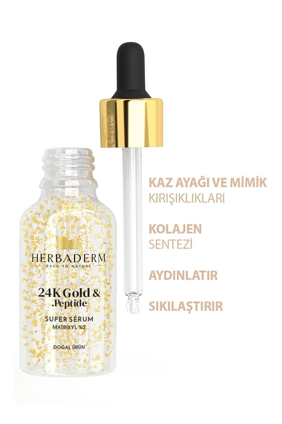 Herbaderm Kaz Ayağı Kırışıklarına Karşı Gold&Peptide Super Serum