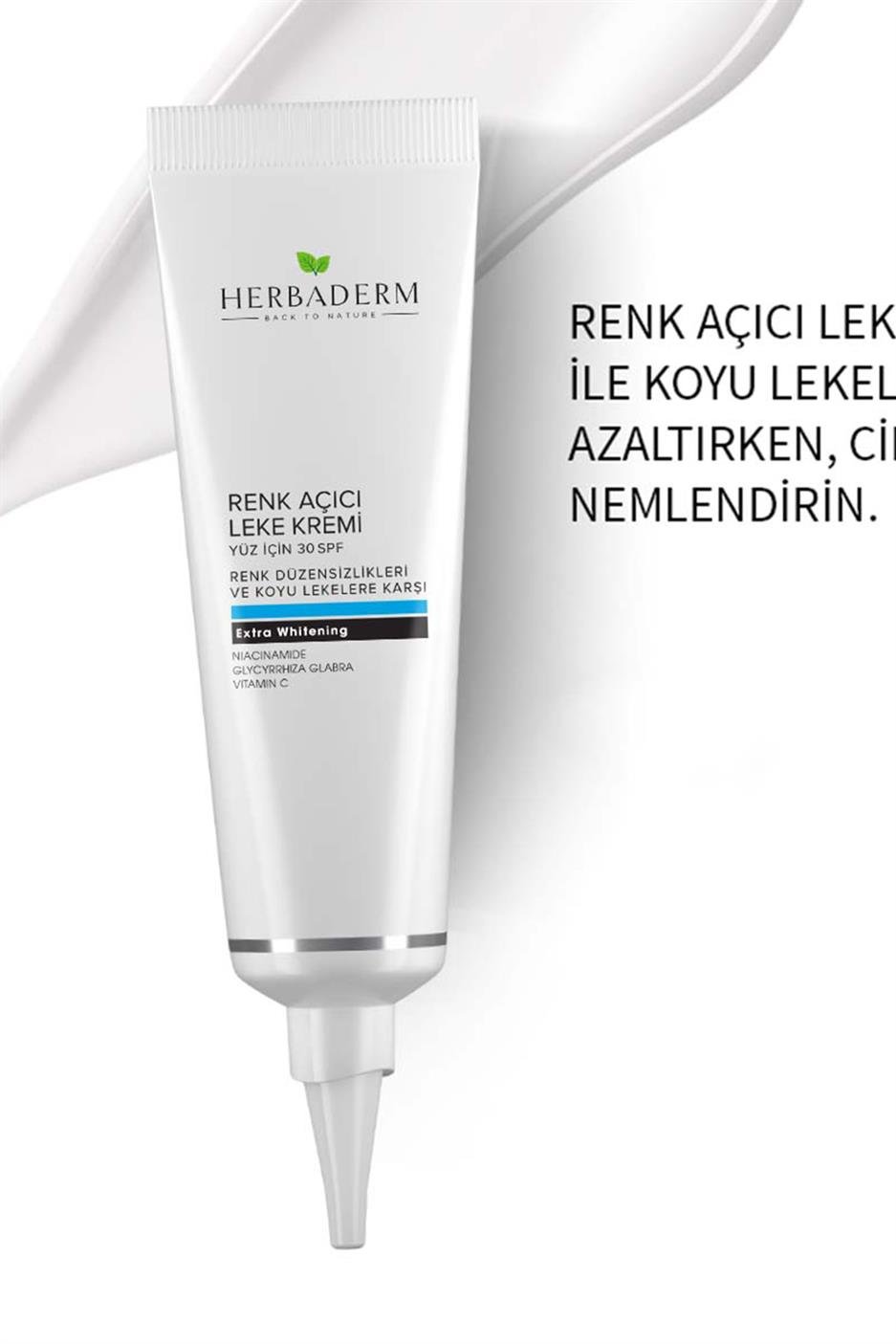 Herbaderm Renk Açıcı Leke Kremi Yüz İçin, 30 SPF