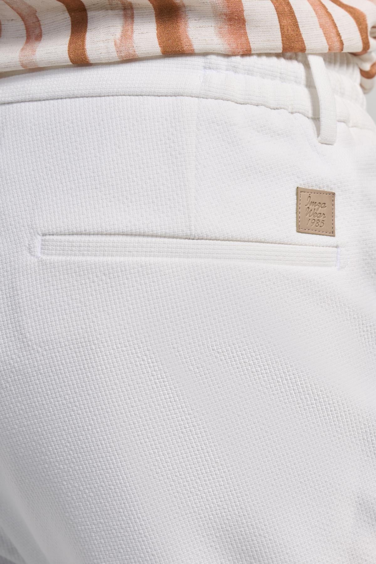 Krem Rengi Esnek Yandan Cepli Classic Slim Fit Jogger Pantolon 1003240169