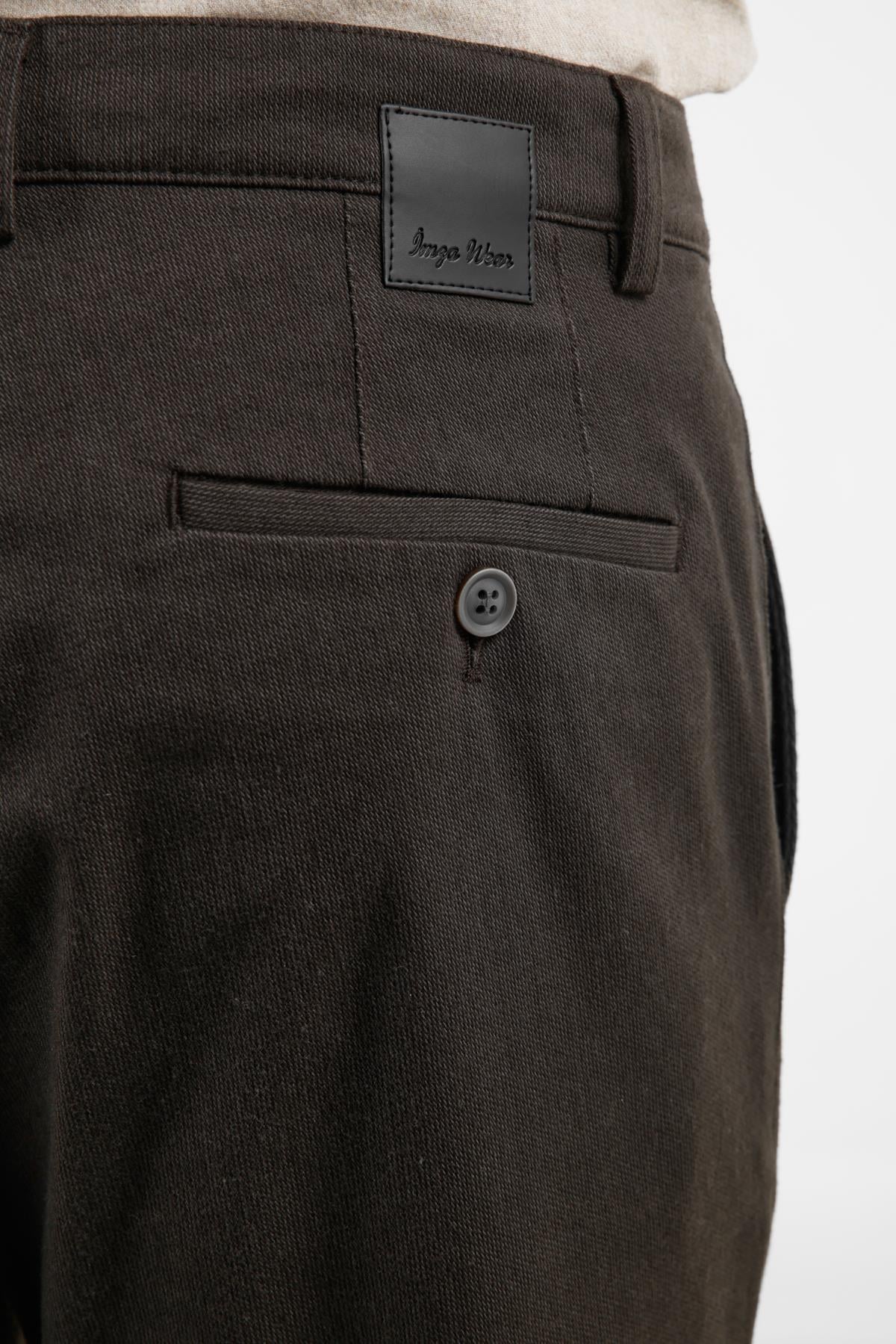 Yan Cep Düz Paça Pamuklu Comfort Fit Chino Casual Pantolon 1003255159