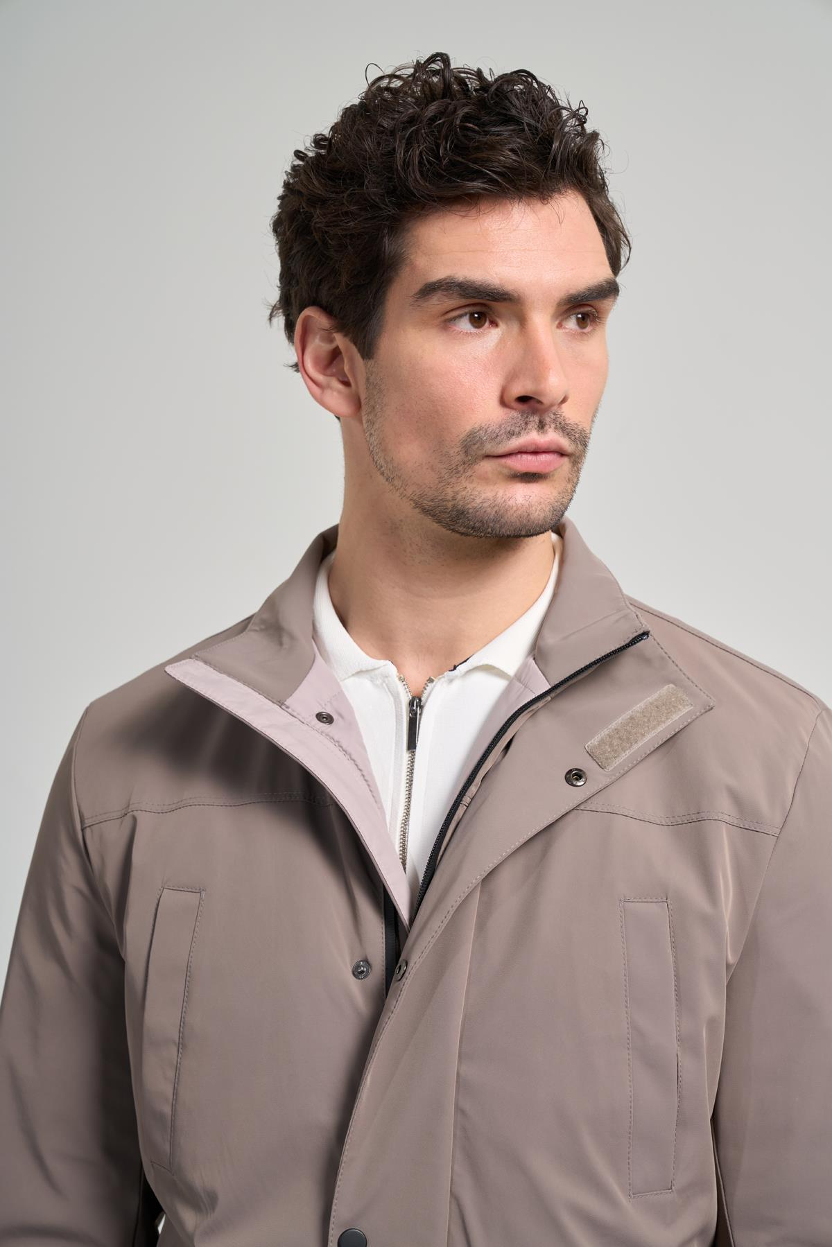 Dik Yaka Yan Cep Dolum Şişme Standart Fit Casual Mont 1007245166