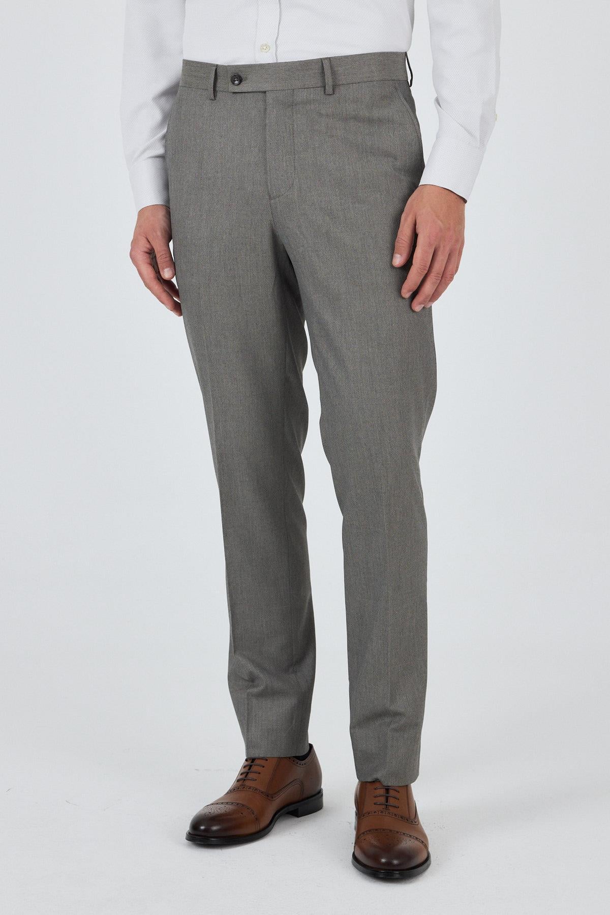 Bej Esnek Yandan Cepli Comfort Fit Classic Pantolon 1003250154
