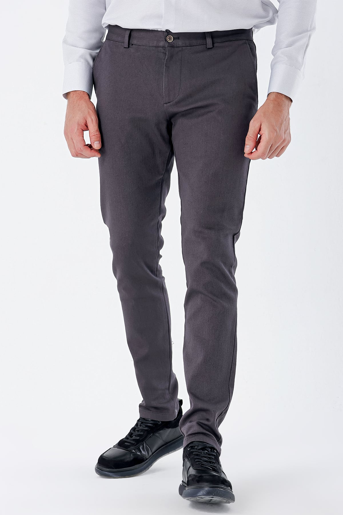 Füme Pamuklu Yandan Cepli Casual Slim Fit Chino Pantolon 1003235120