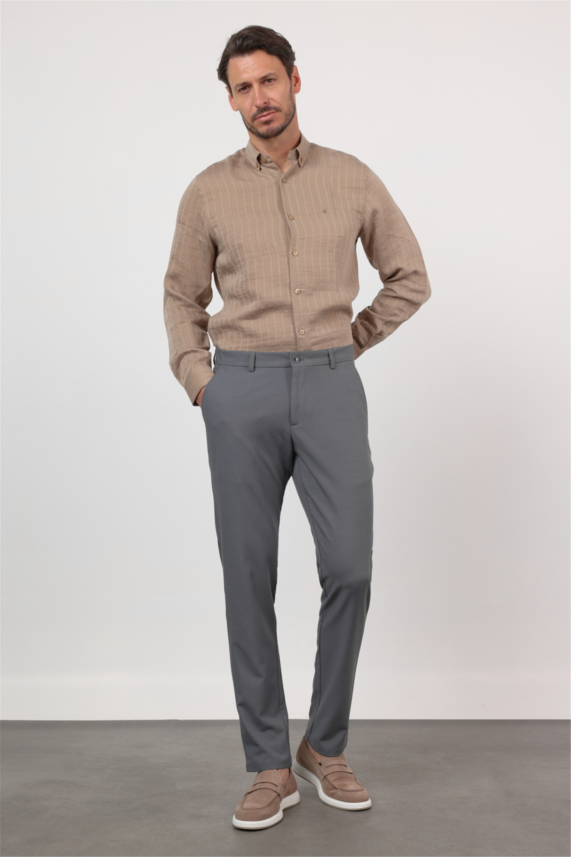 Yan Cep Comfort Fit Esnek Chino Pantolon 1003260171