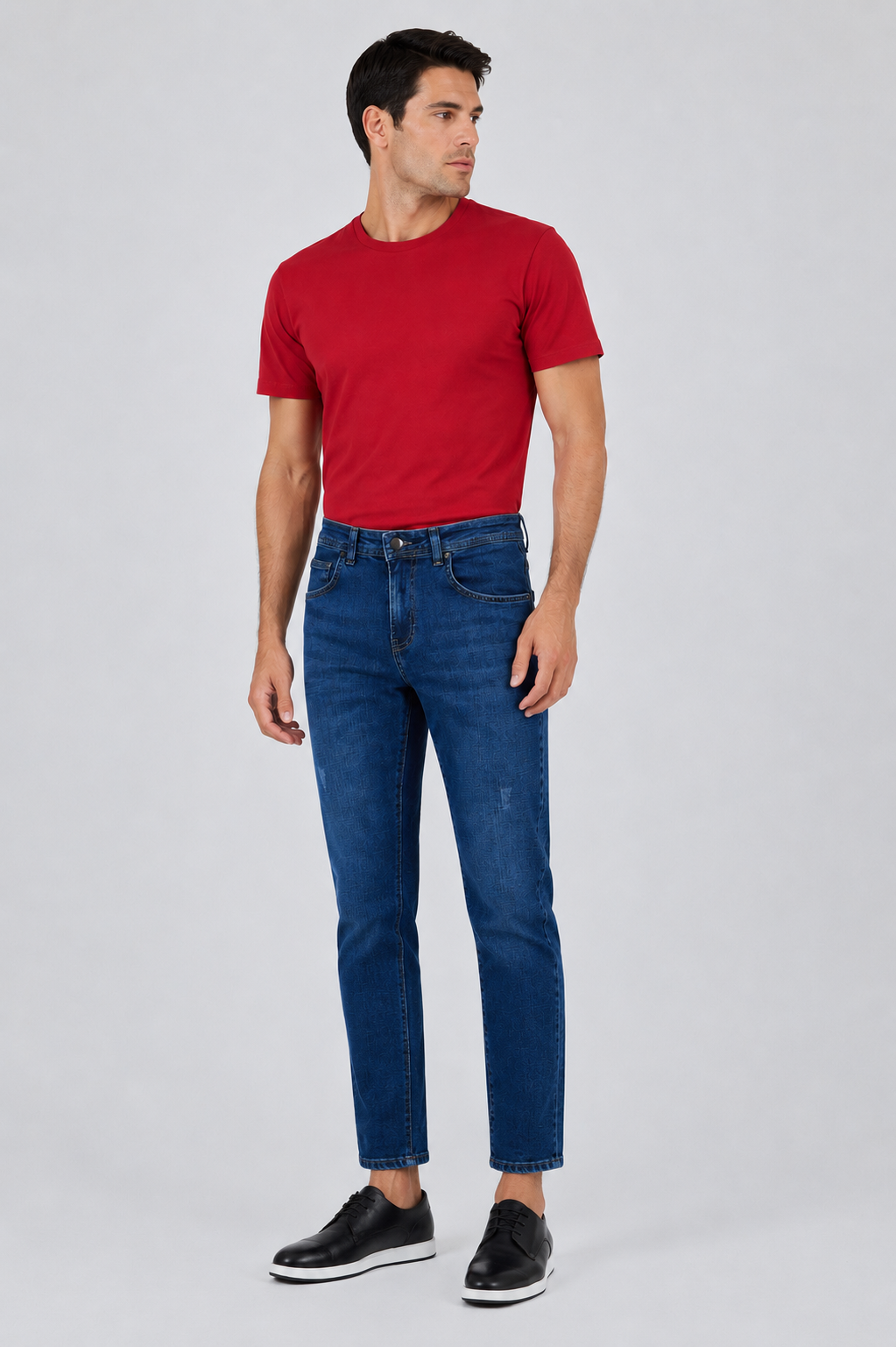 Gabardin 5 Cep Düz Paça Casual Slim Fit Pamuklu Denim Pantolon 1023250150
