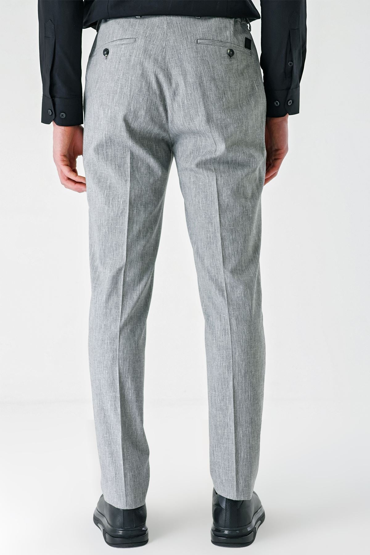 Keten Lastikli Yandan Cepli Casual Slim Fit Jogger Pantolon 1003240103