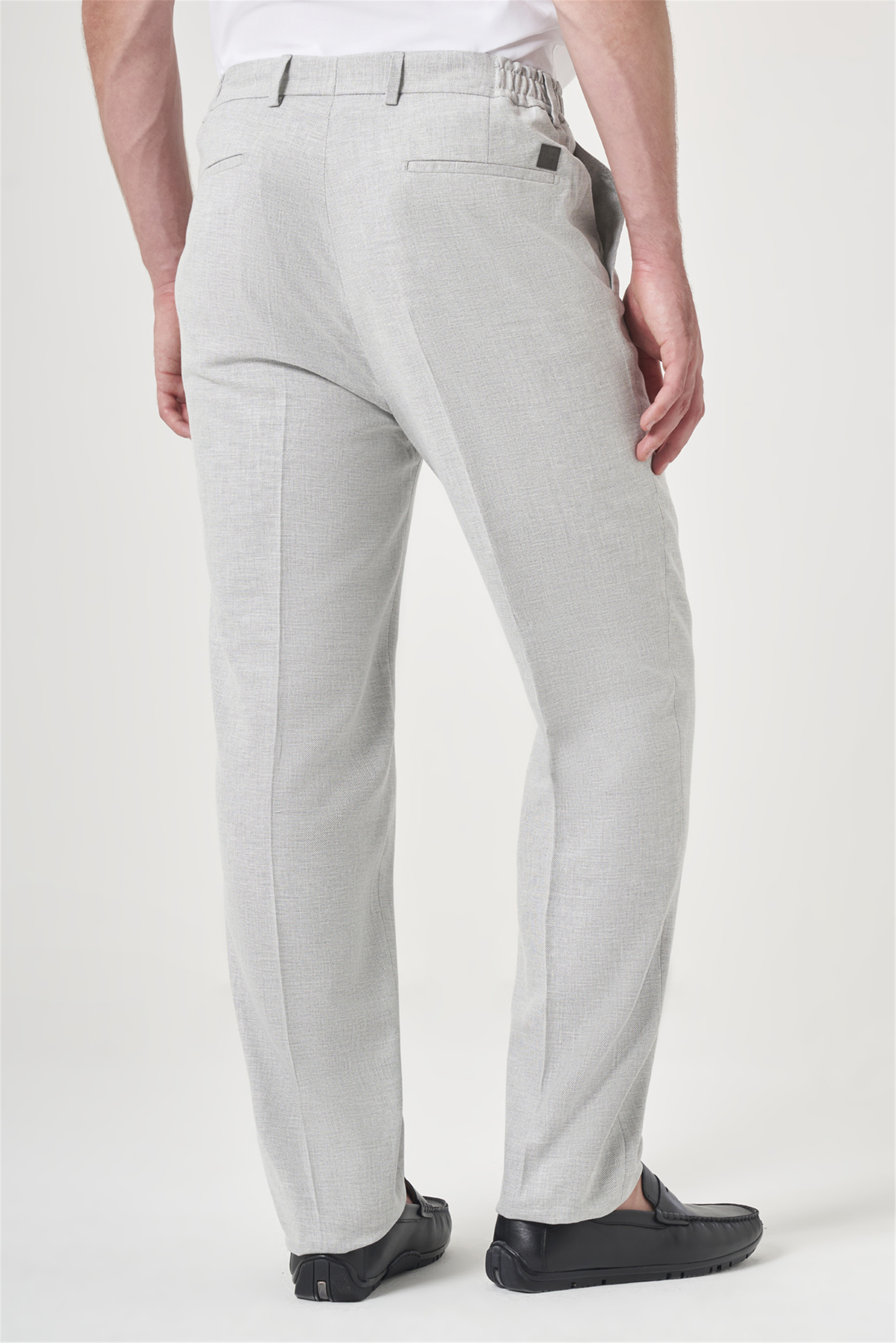 Gri Yan Cep Comfort Fit Pamuklu Chino Pantolon 1003260167