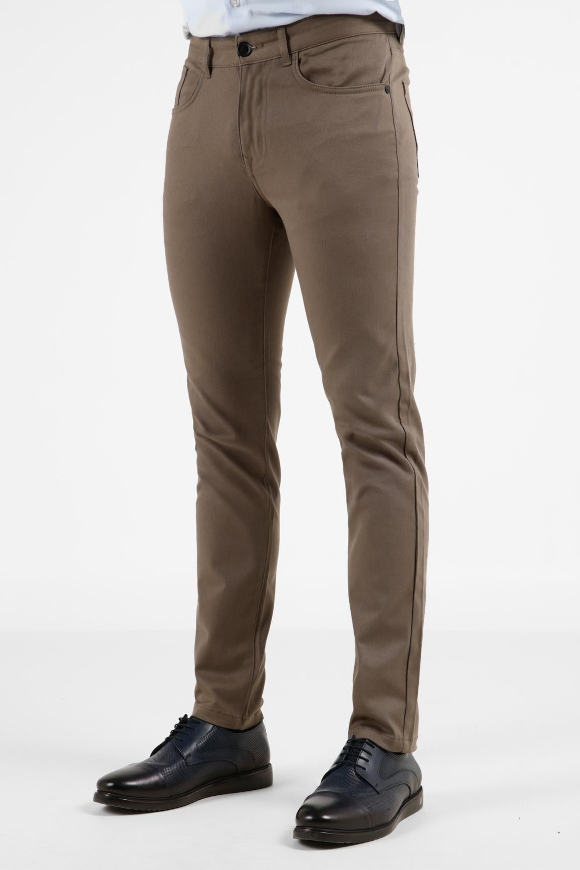 5 Cep  Düz Paça Pamuklu Slim Fit 5 Cep Casual Pantolon 1003255154