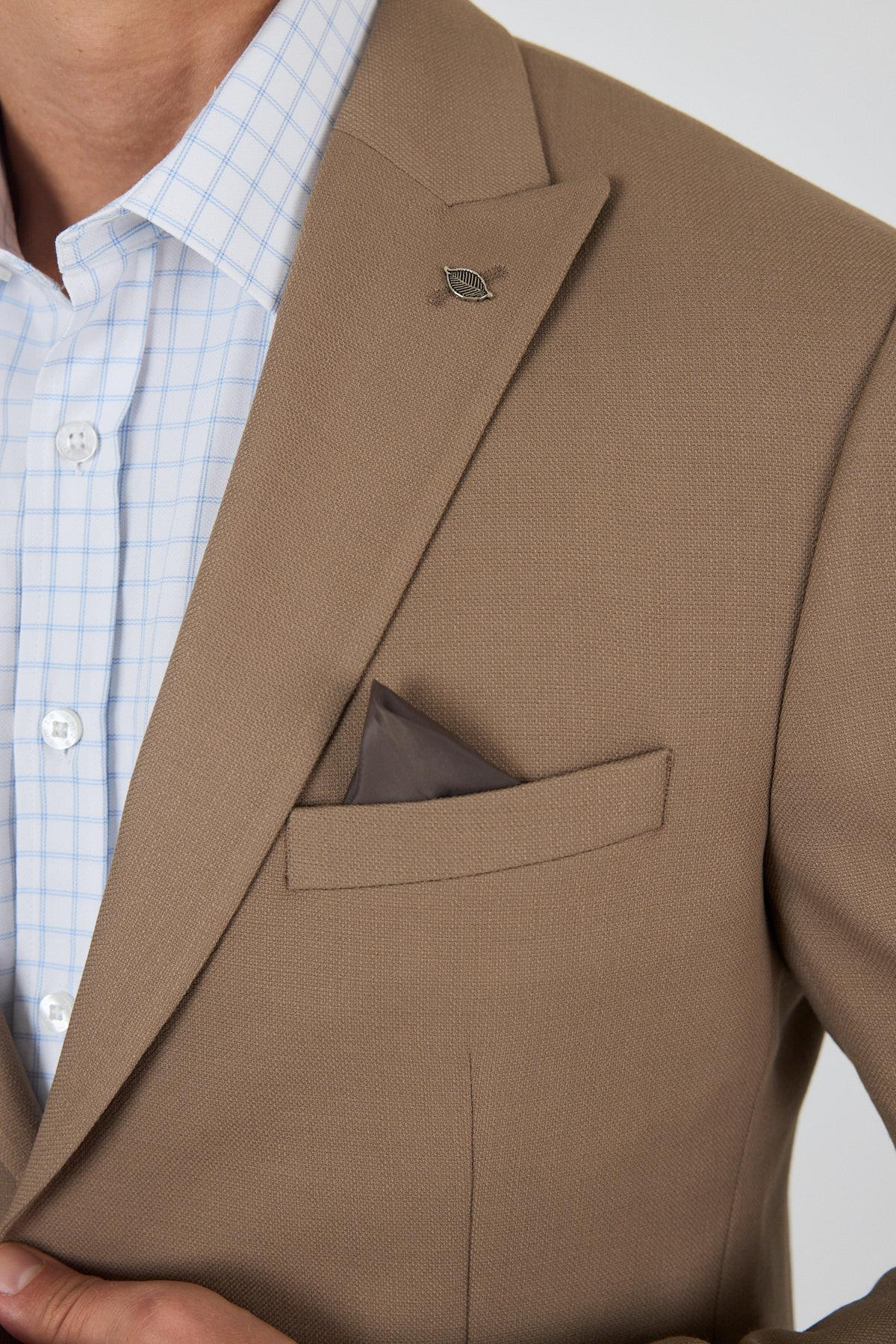 Kılıç Yaka   Esnek 6 Drop Slim Fit Classic  Ceket 1002250124
