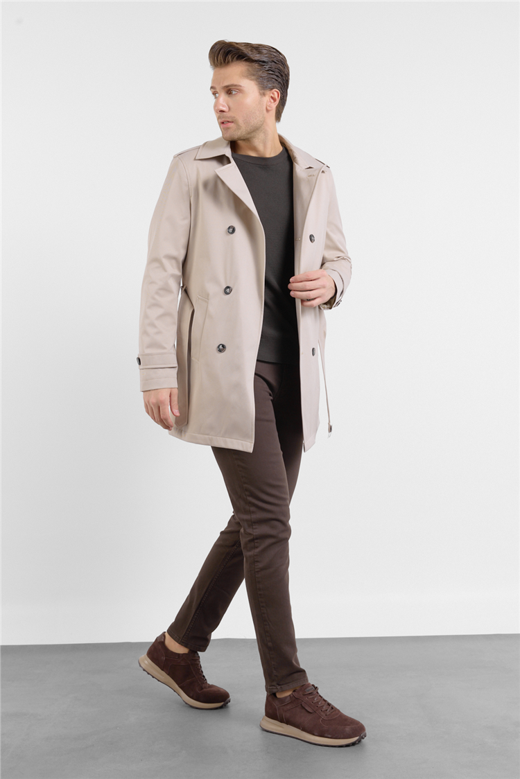 Mono Yaka Düz Classic Comfort Fit Trençkot 1006260150