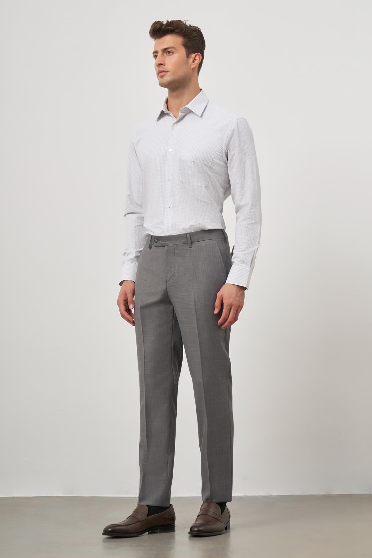 Füme Yandan Cepli Slim Fit Classic Pantolon 1003245152