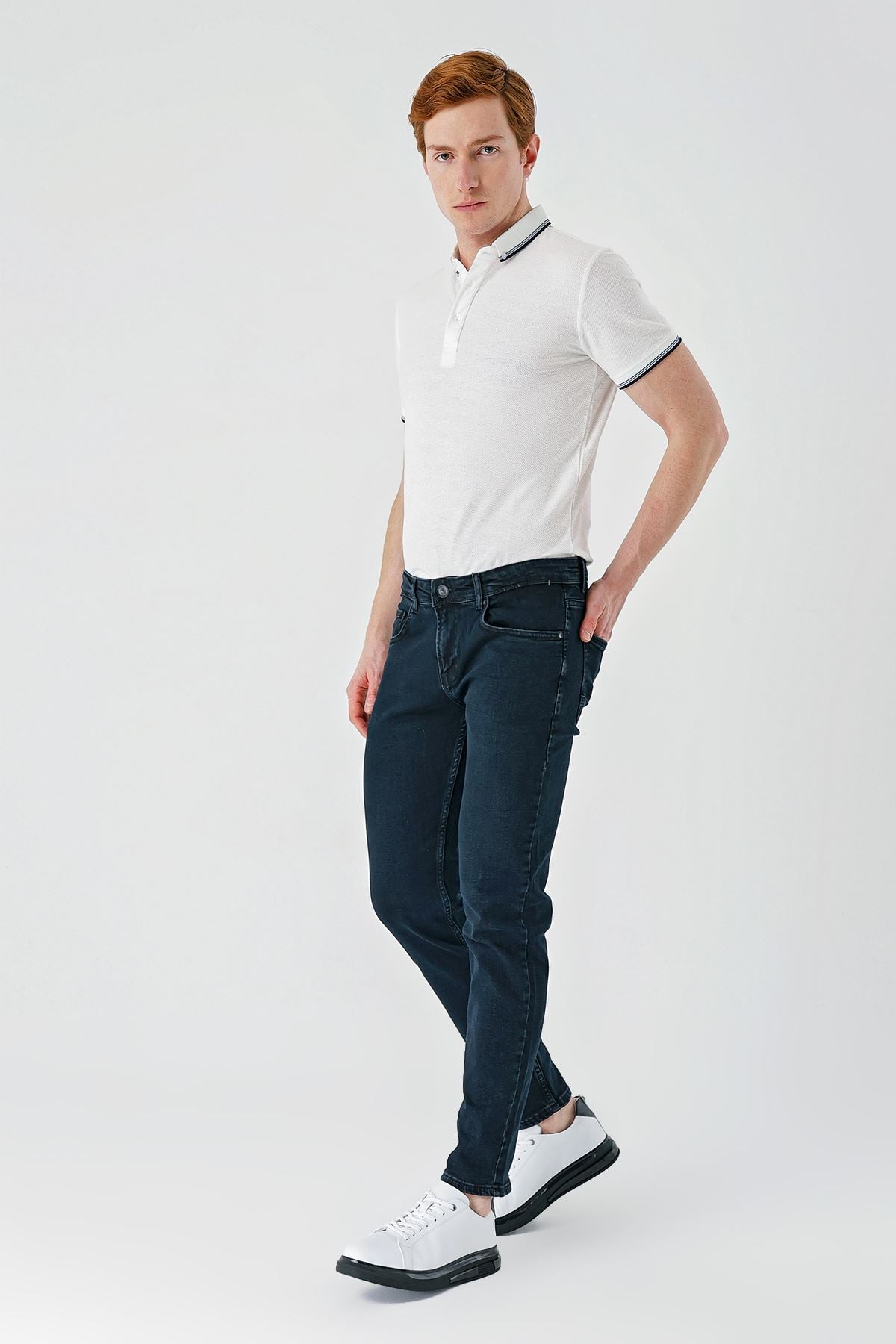 Kahverengi Gabardin 5 Cepli Slim Fit Dar Kesim Casual Denim Jean Kot Pantolon 1023240150