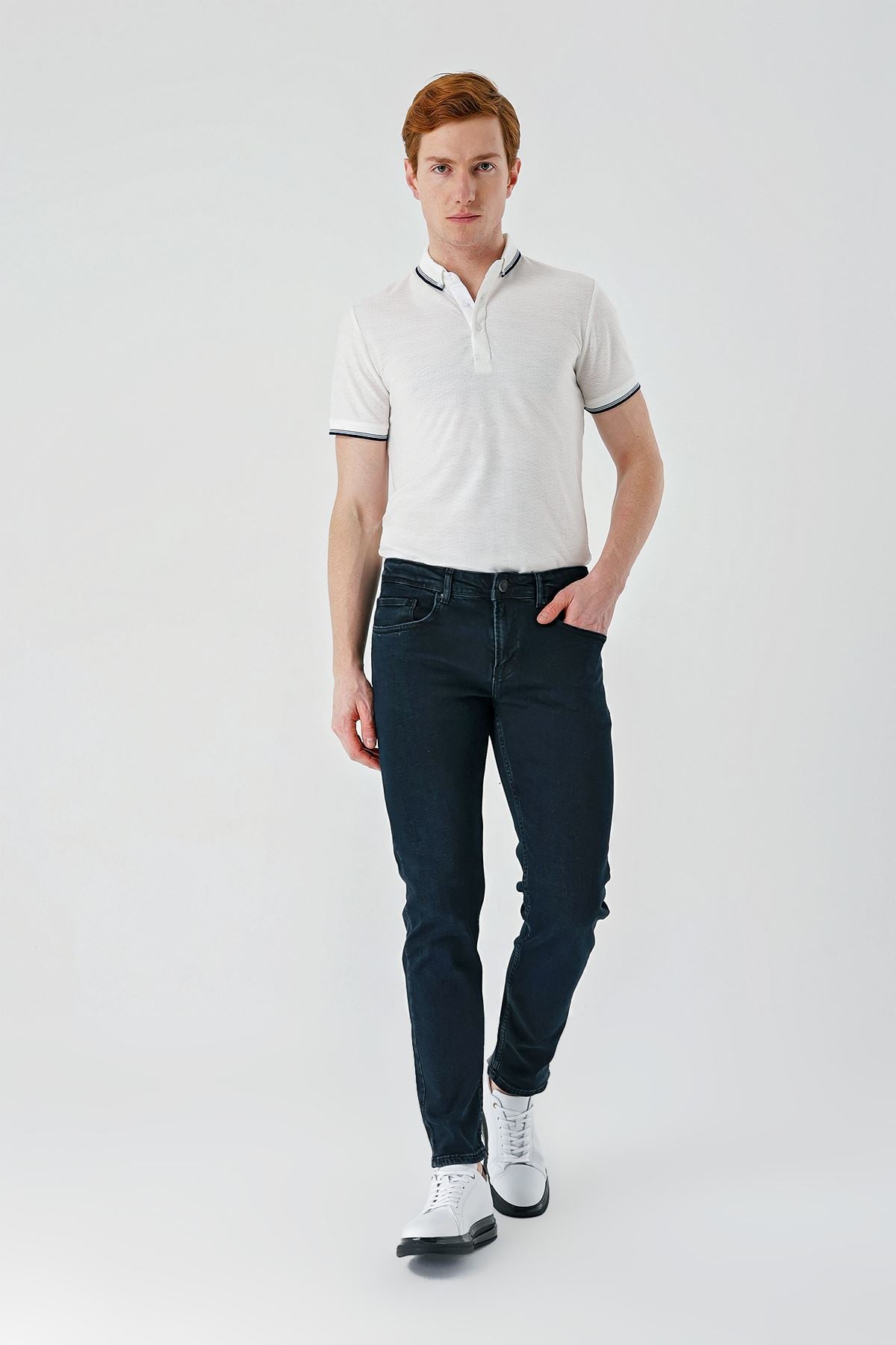 Kahverengi Gabardin 5 Cepli Slim Fit Dar Kesim Casual Denim Jean Kot Pantolon 1023240150