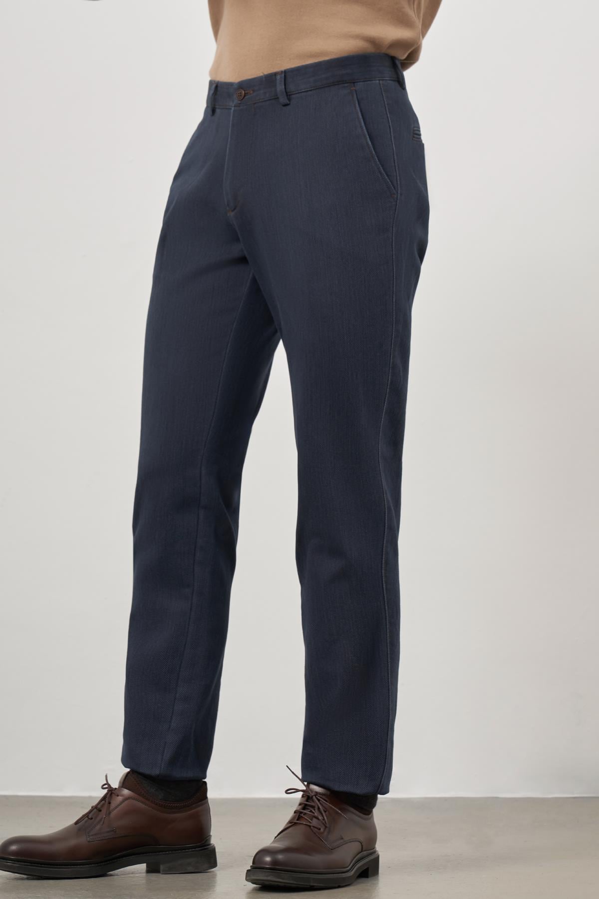 Pamuklu Yandan Cepli Casual Comfort Fit Chino Pantolon 1003245153