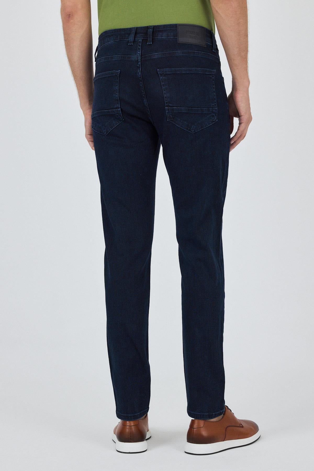 Gabardin 5 Cep Düz Paça Casual Slim Fit Pamuklu Denim Pantolon 1023250151