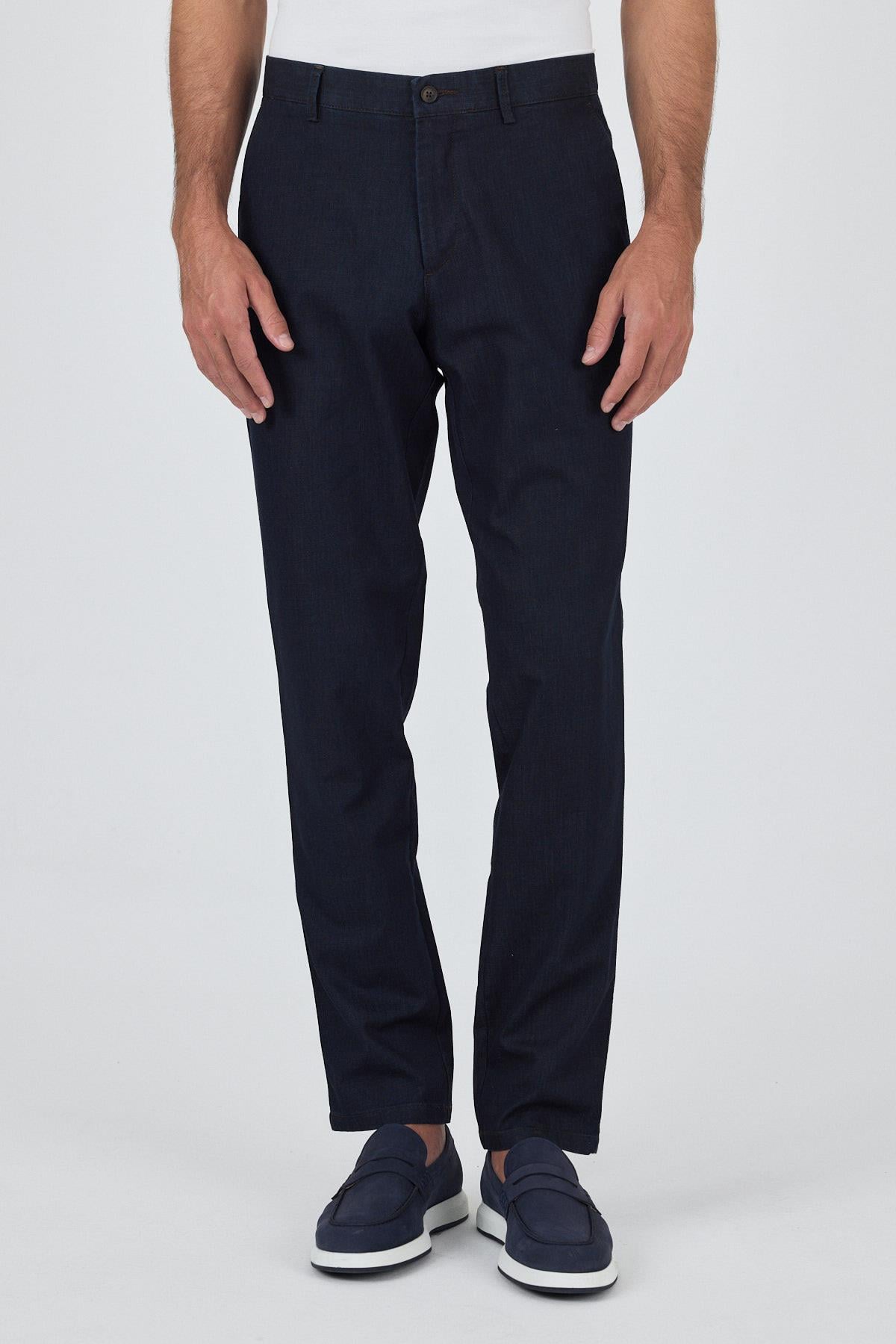 Gabardin Yan Cep Düz Paça Casual Comfort Fit Pamuklu Chino Pantolon 1003250211