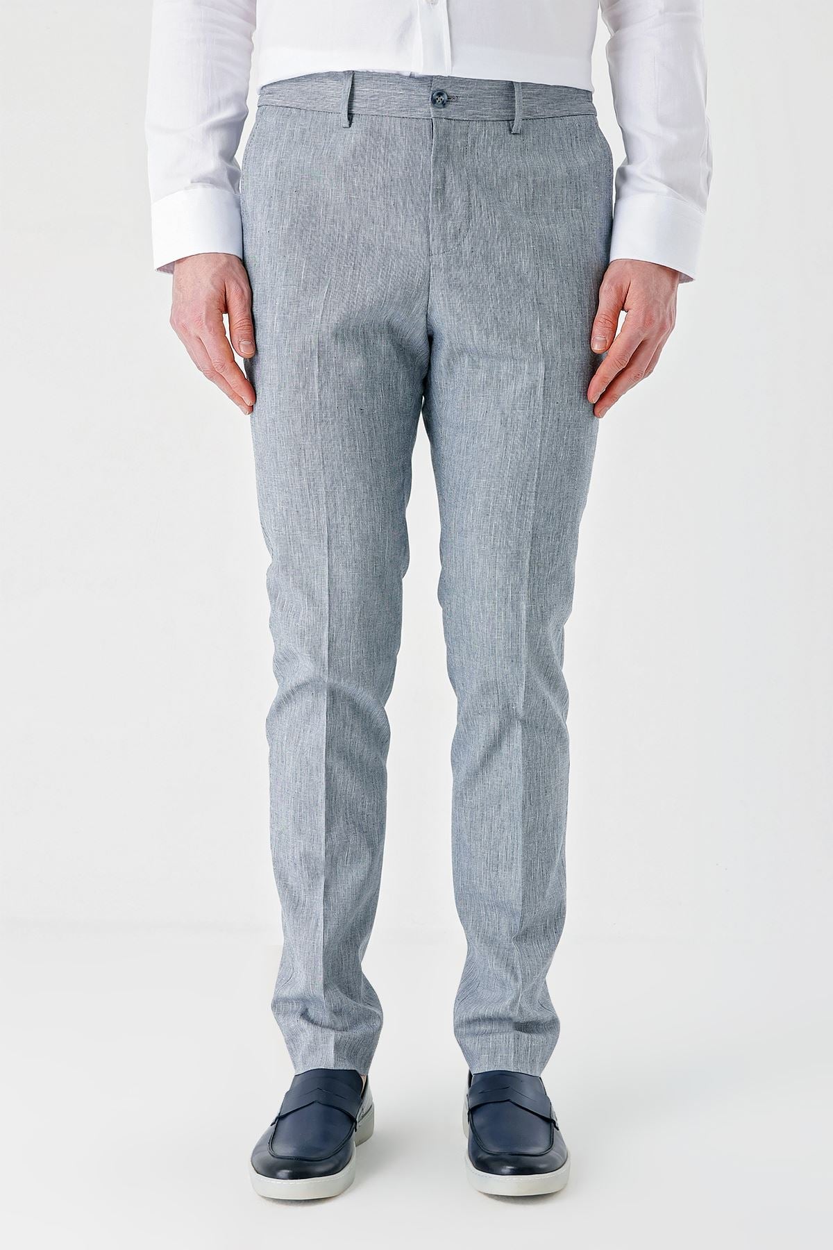 Keten Lastikli Yandan Cepli Casual Slim Fit Jogger Pantolon 1003240103