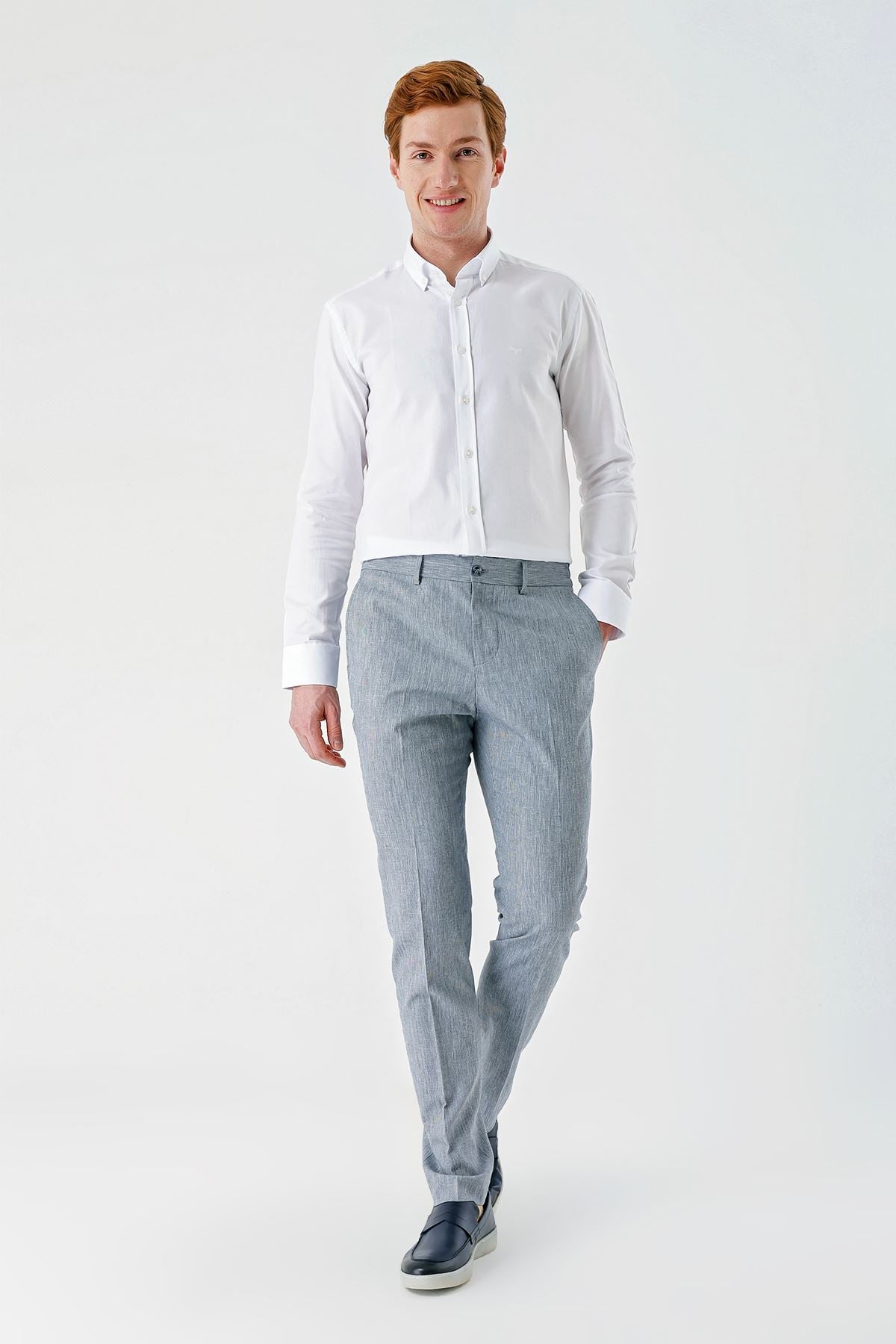 Keten Lastikli Yandan Cepli Casual Slim Fit Jogger Pantolon 1003240103