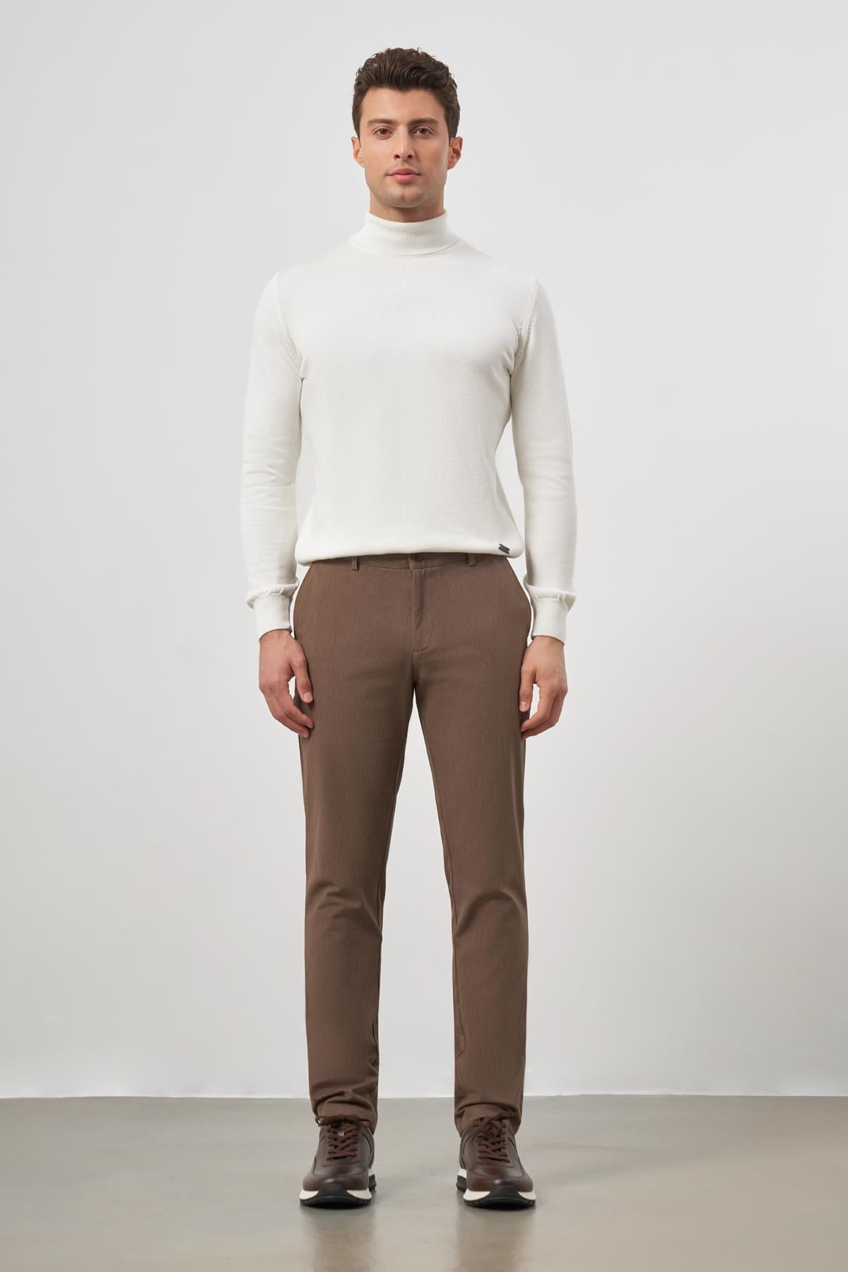 Pamuklu Yandan Cepli Casual Slim Fit Chino Pantolon 1003245102