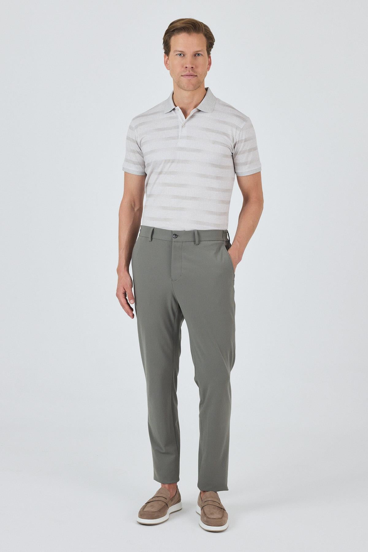 Esnek Yandan Cepli Casual Slim Fit Jogger Pantolon 1003250162
