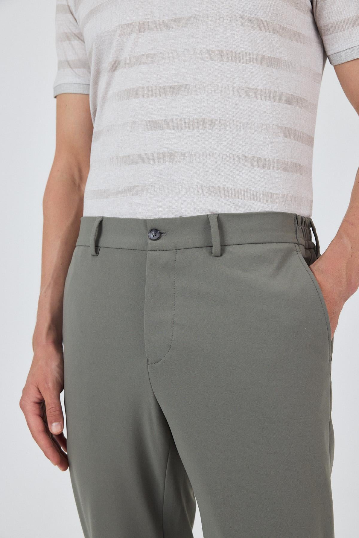 Esnek Yandan Cepli Casual Slim Fit Jogger Pantolon 1003250162
