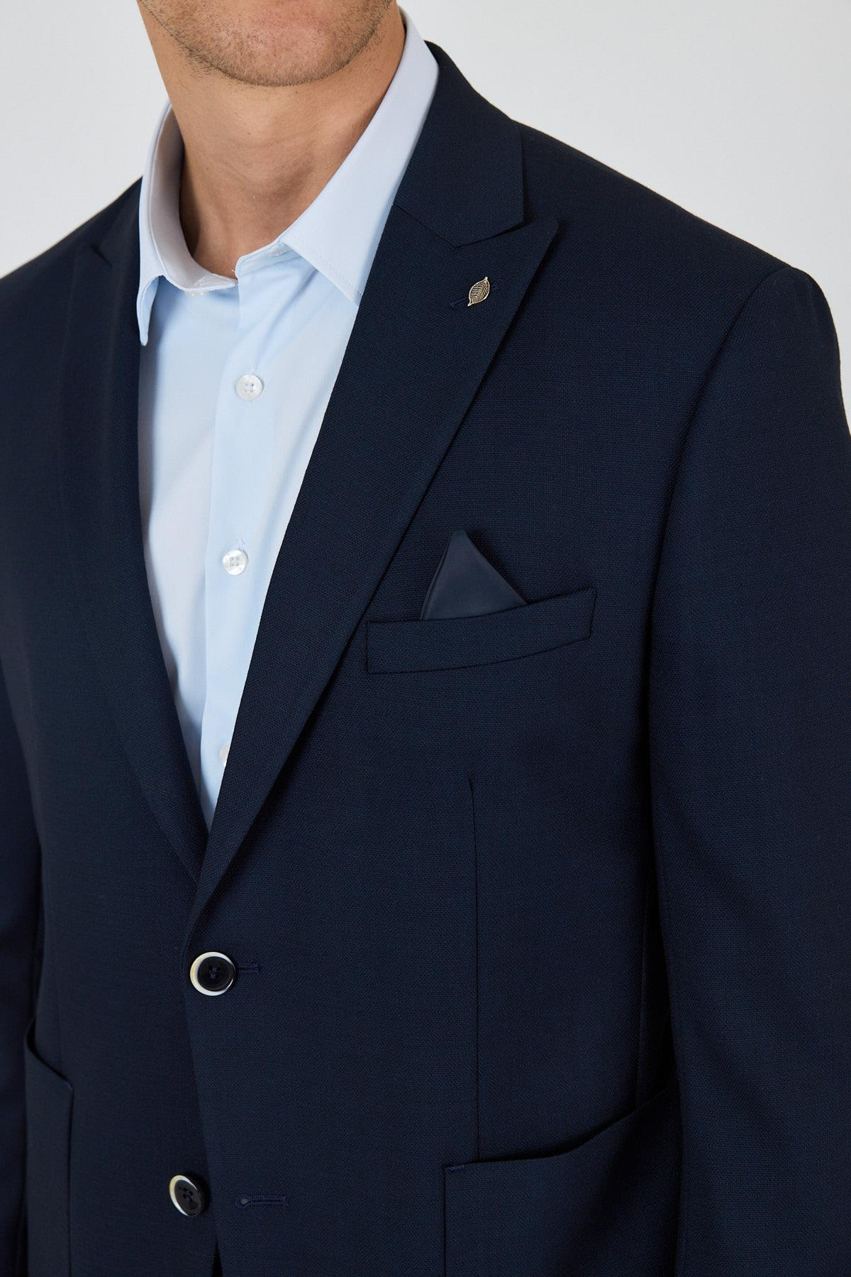Kılıç Yaka   Esnek 6 Drop Slim Fit Classic  Ceket 1002250124