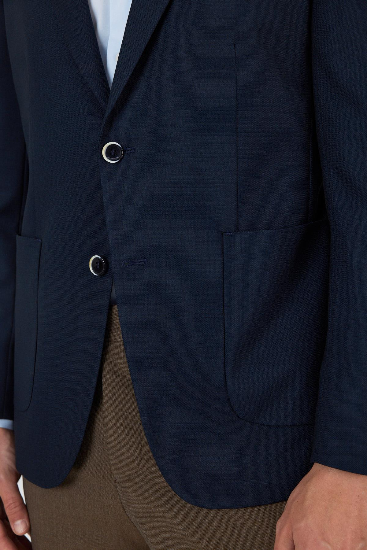 Kılıç Yaka   Esnek 6 Drop Slim Fit Classic  Ceket 1002250124