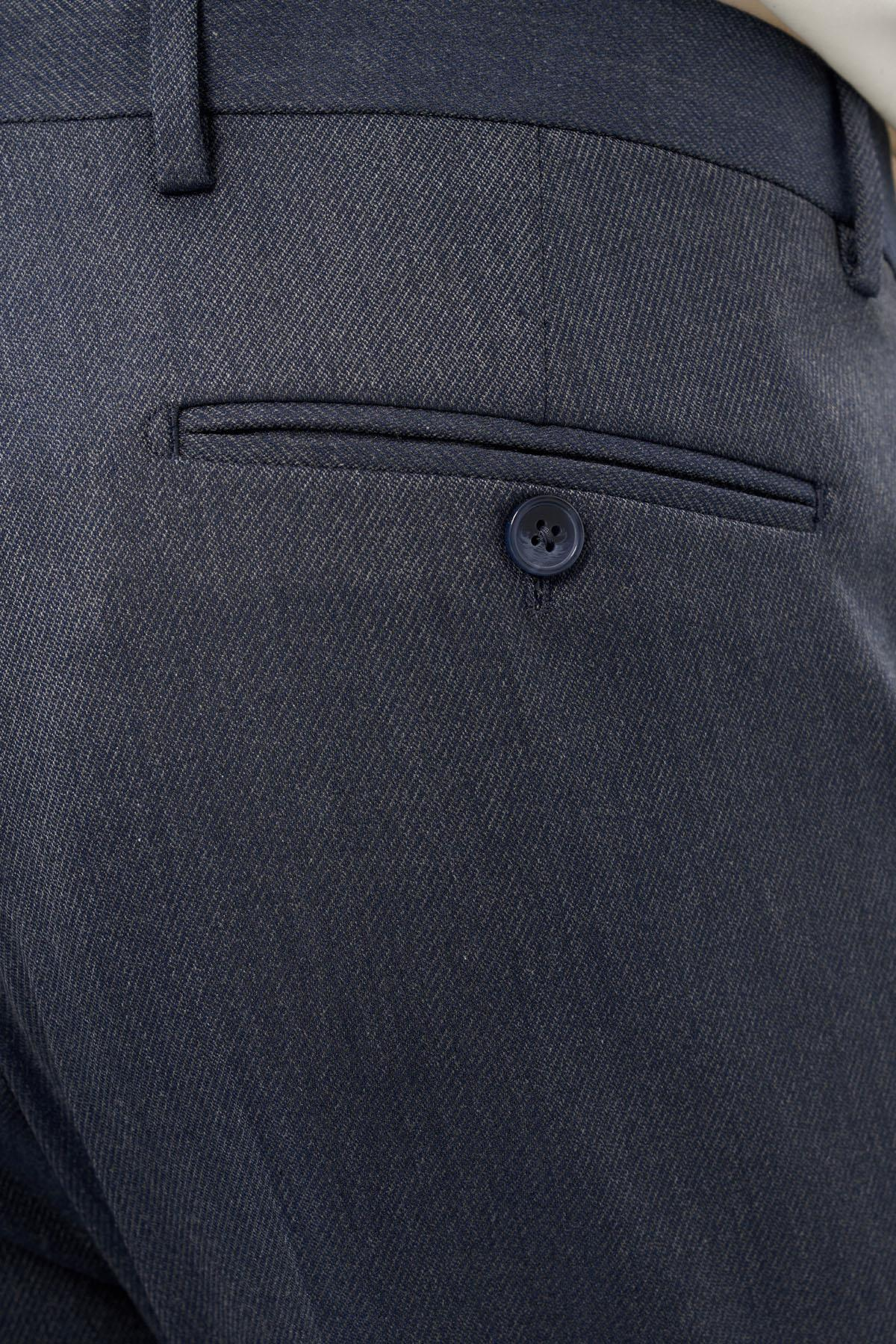 Lacivert Esnek Yandan Cepli Slim Fit Classic Pantolon 1003245209
