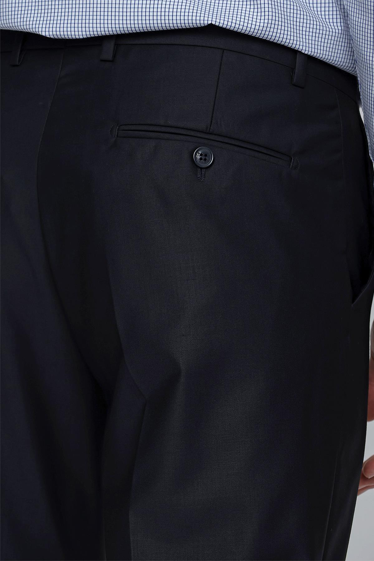 Lacivert Esnek Yandan Cepli Slim Fit Classic Pantolon 1003245013
