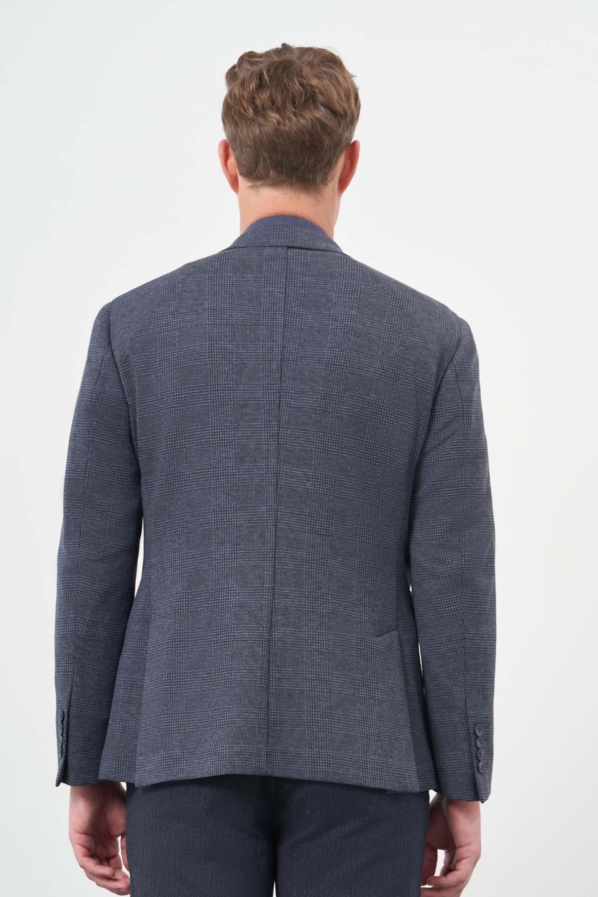 Örme Mono Yaka 6 Drop Slim Fit Ceket 1002245152