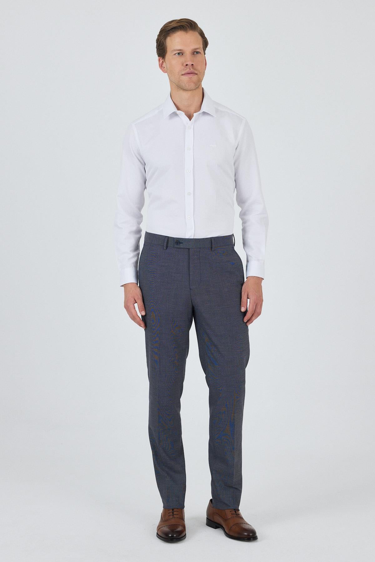 Lacivert Esnek Yandan Cepli Comfort Fit Classic Pantolon 1003250151