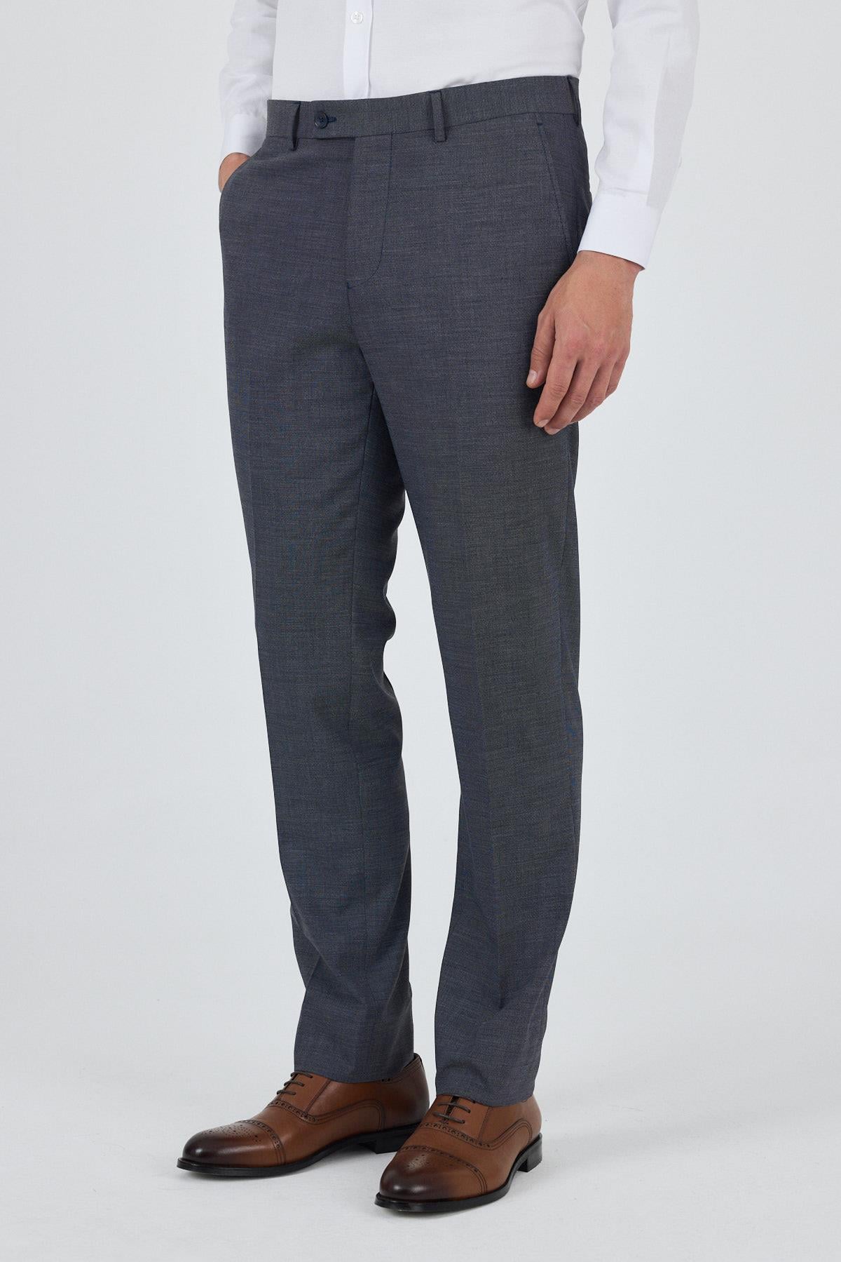 Lacivert Esnek Yandan Cepli Comfort Fit Classic Pantolon 1003250151