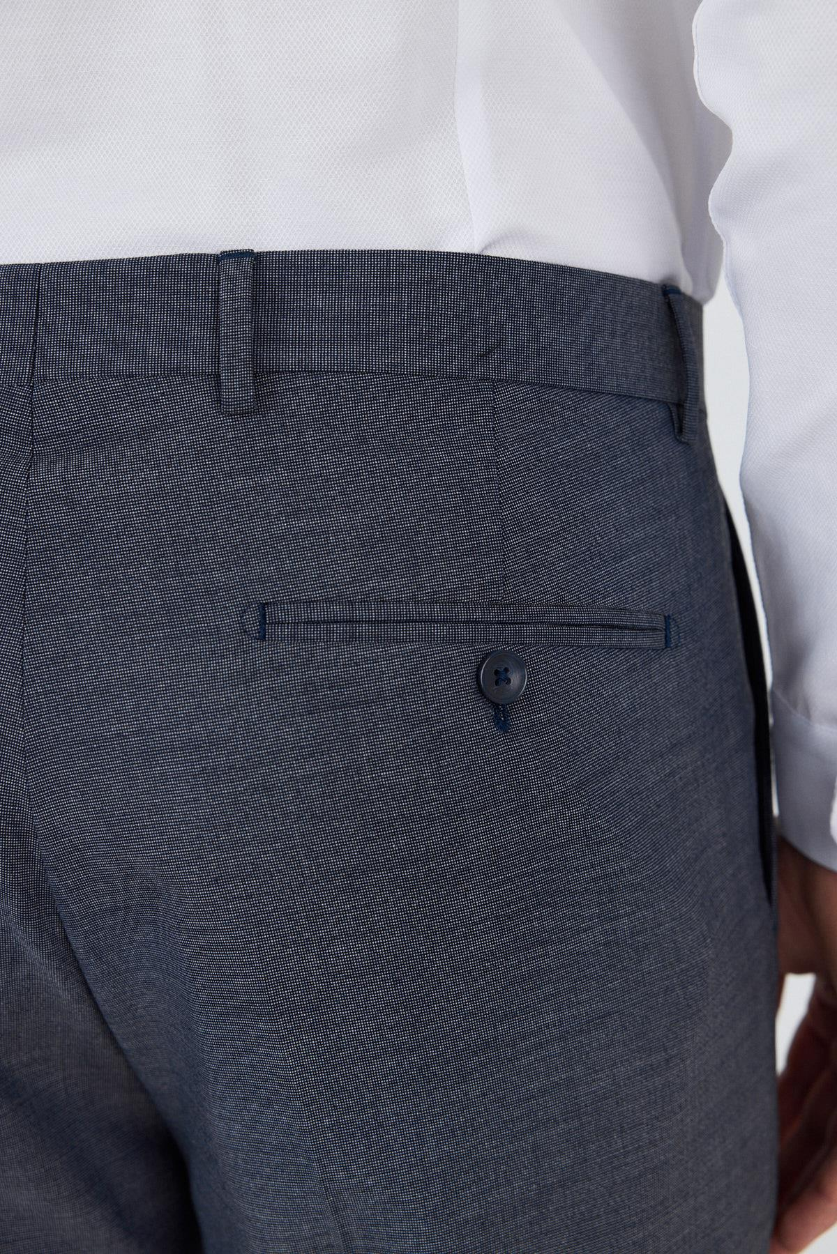 Lacivert Esnek Yandan Cepli Comfort Fit Classic Pantolon 1003250151
