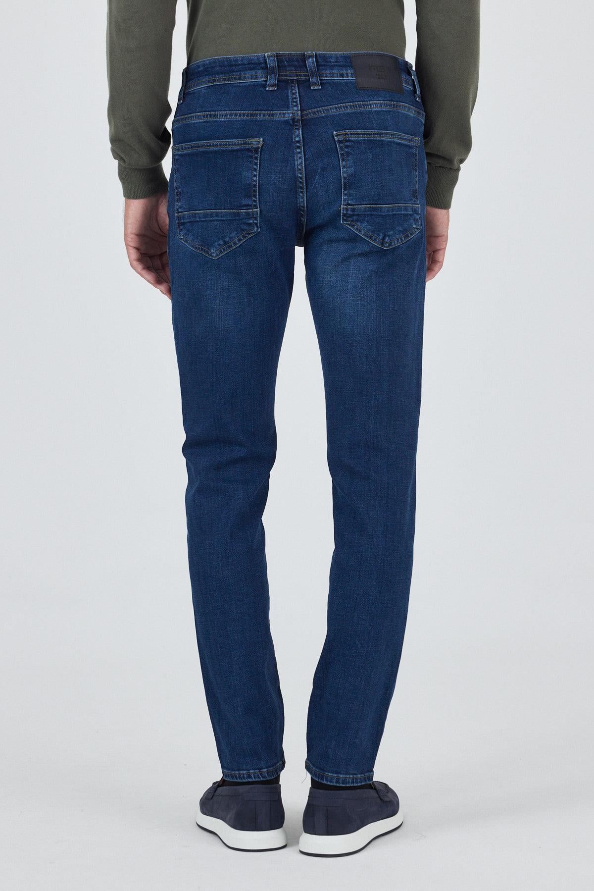Gabardin 5 Cep Düz Paça Casual Slim Fit Pamuklu Denim Pantolon 1023250150