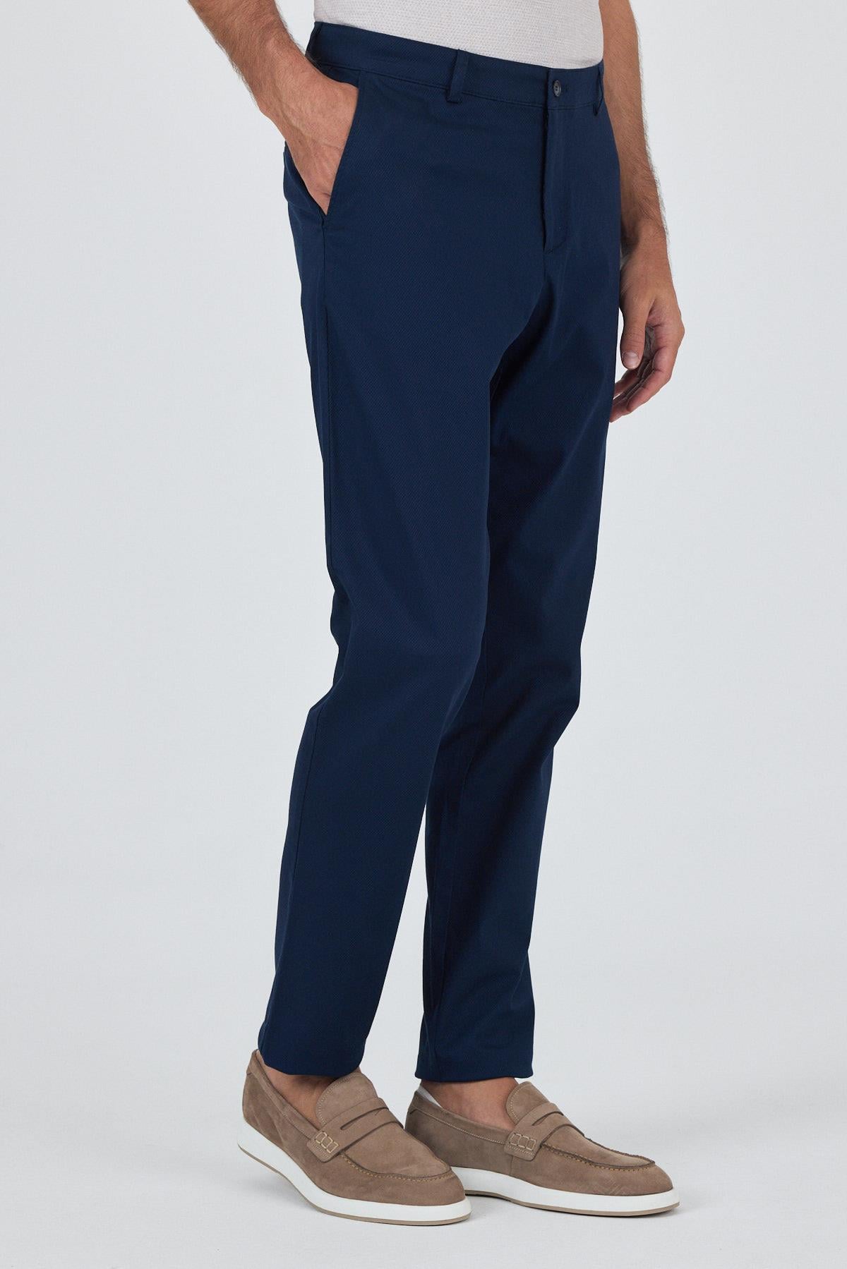 Gabardin Yan Cep Düz Paça Comfort Fit Pamuklu Casual Chino Pantolon 1003250121