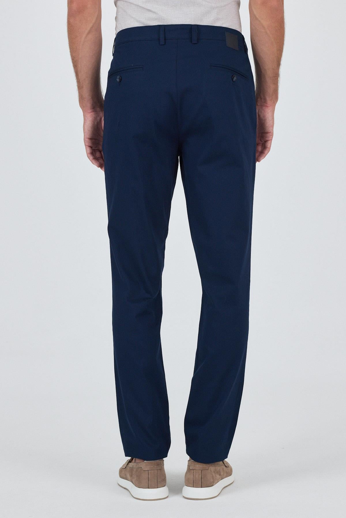 Gabardin Yan Cep Düz Paça Comfort Fit Pamuklu Casual Chino Pantolon 1003250121