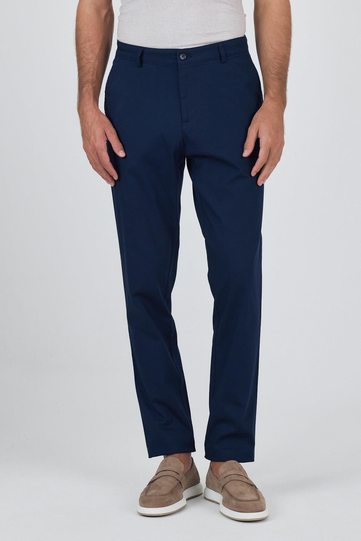 Gabardin Yan Cep Düz Paça Comfort Fit Pamuklu Casual Chino Pantolon 1003250121